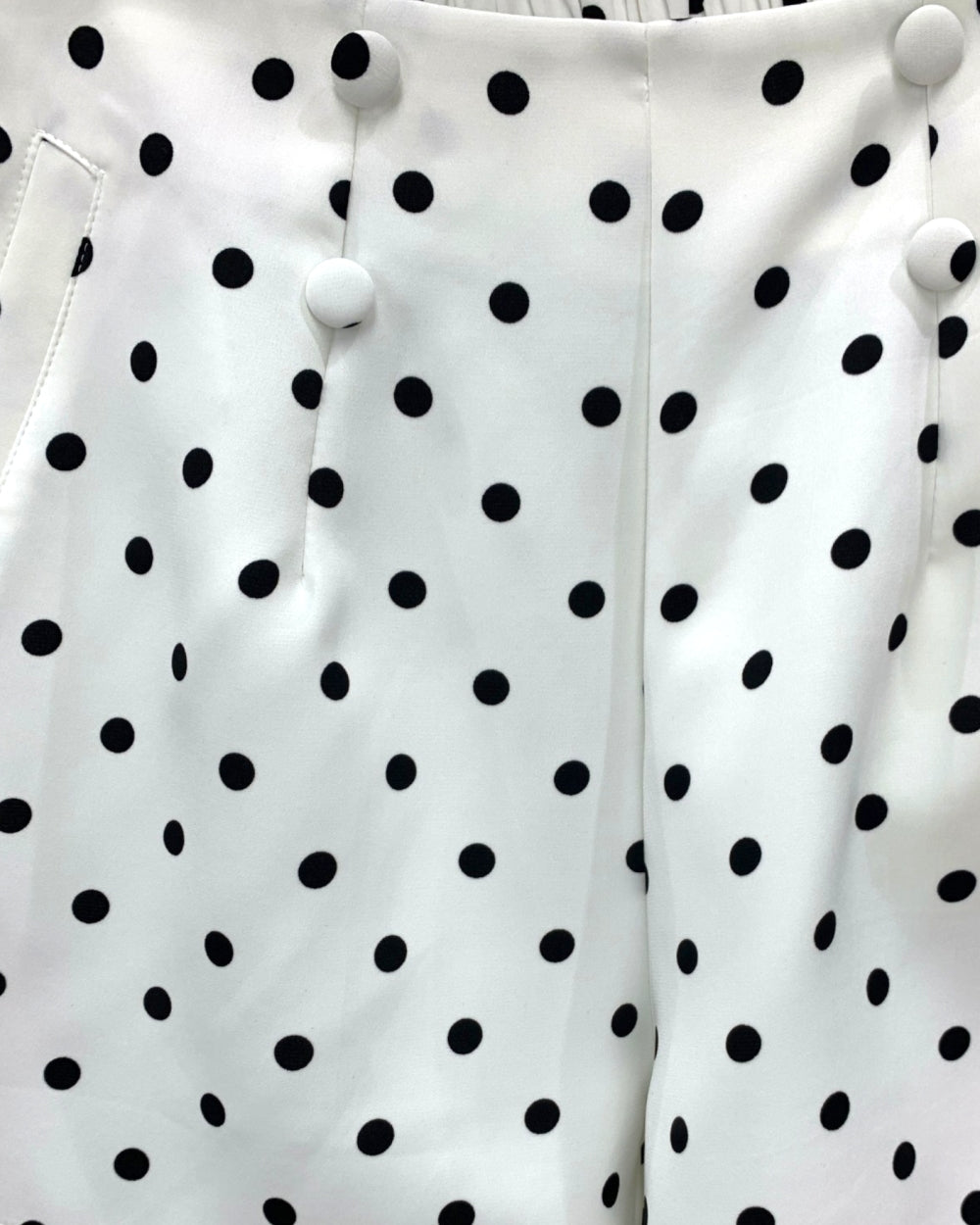 High Waist Polka Dot Tailored Shorts - Zilvina