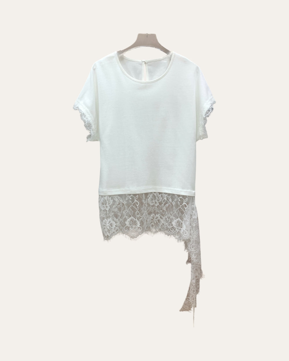 Lace Hem Layered Top - Zilvina