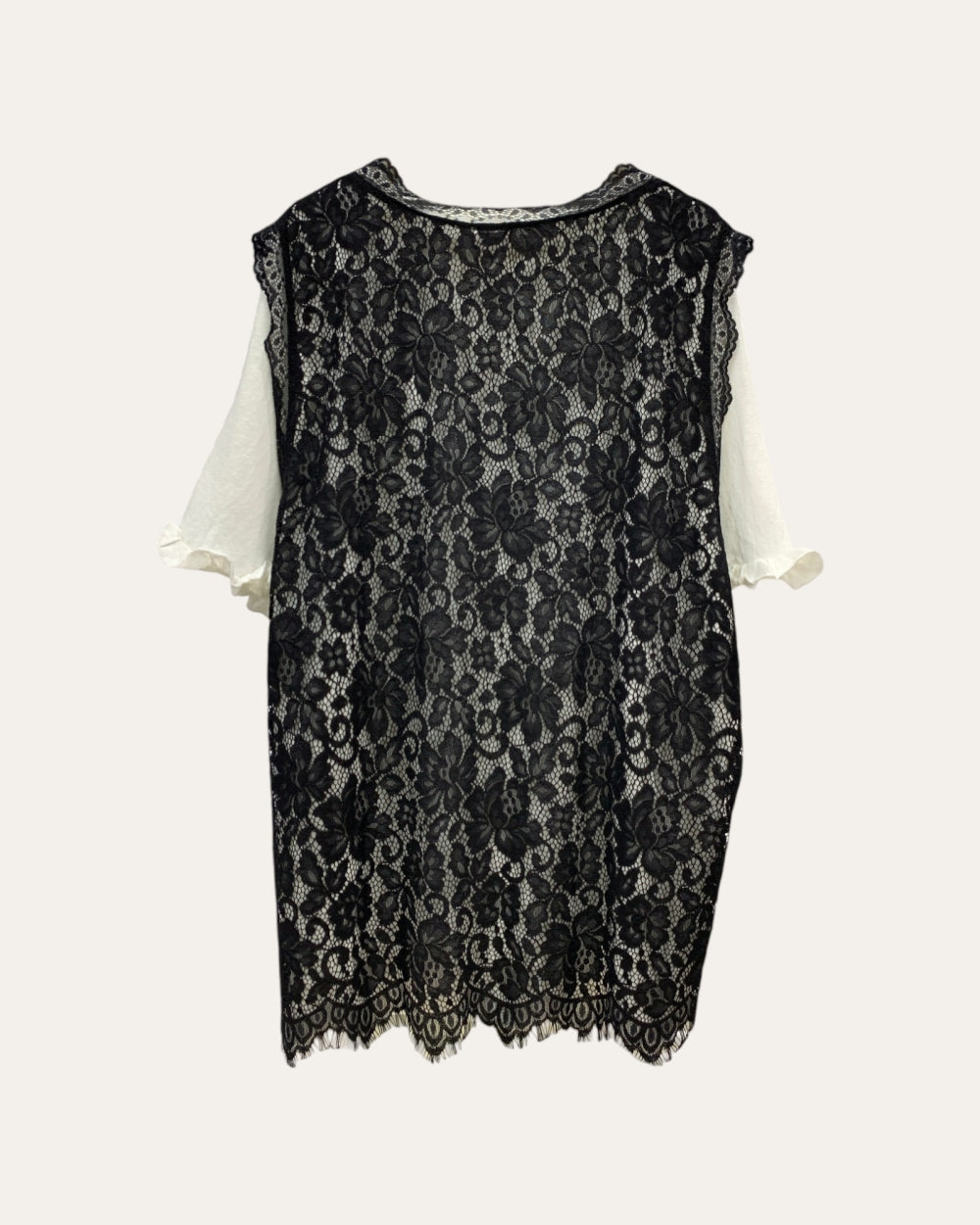 Lace Overlay Layered Top - Zilvina