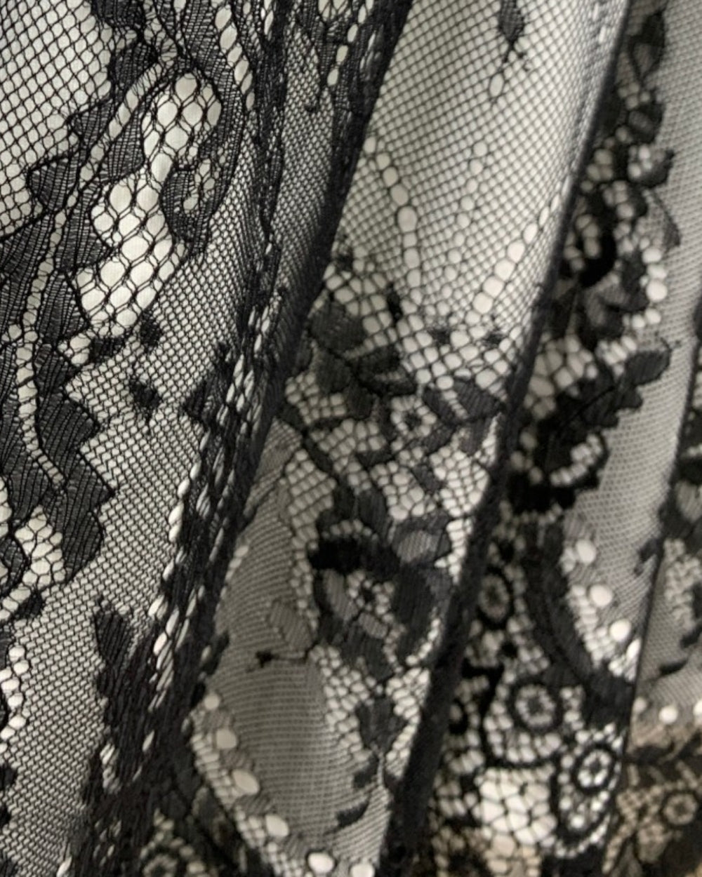 Lace Overlay Mini Skirt - Zilvina