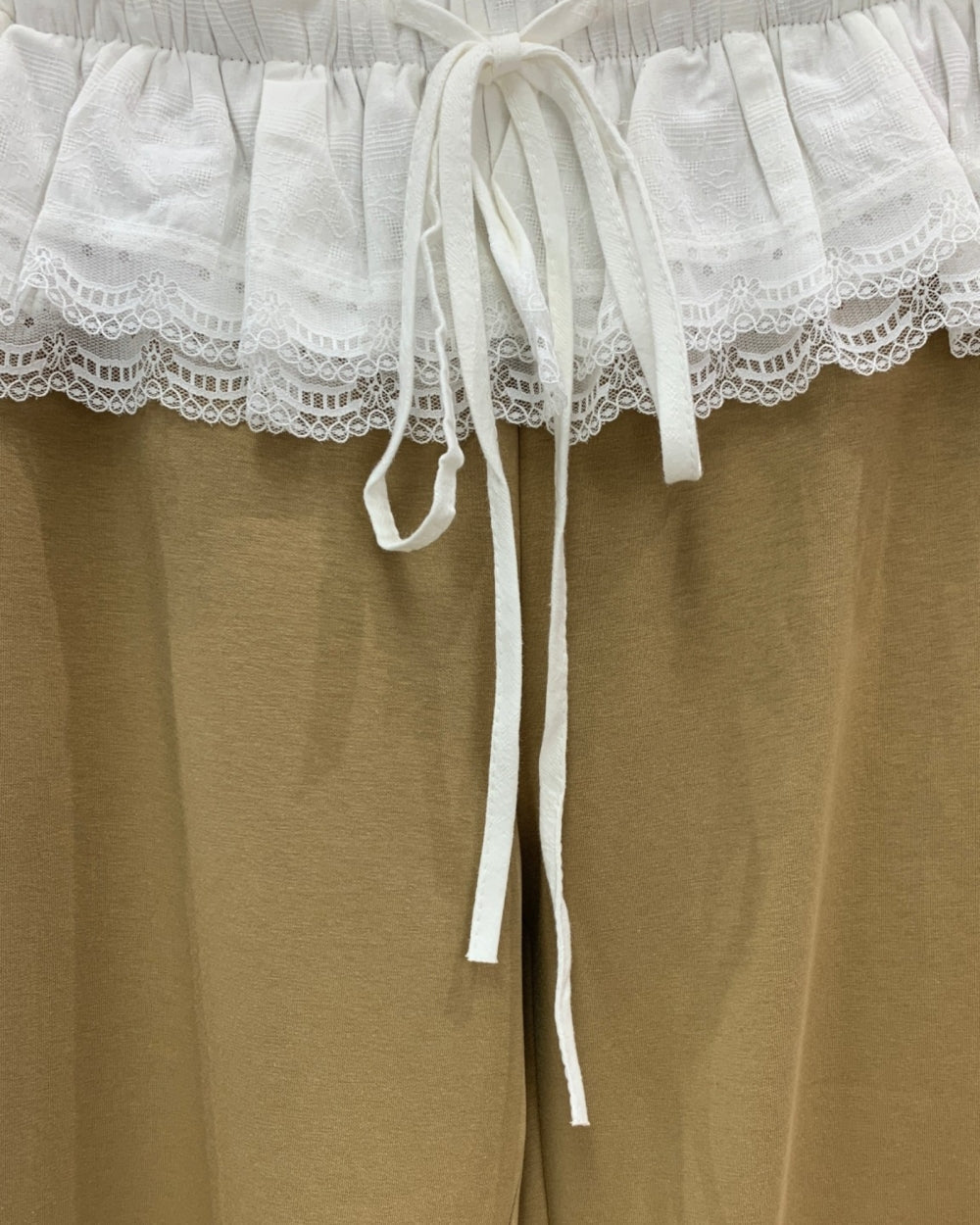 Lace Waist Flare Lounge Pants - Zilvina