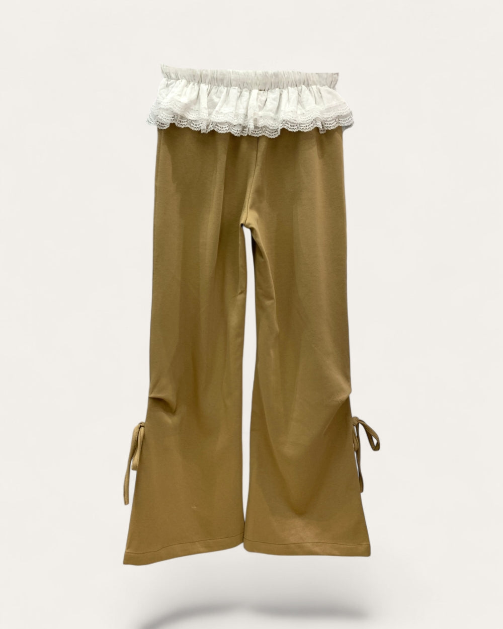 Lace Waist Flare Lounge Pants - Zilvina