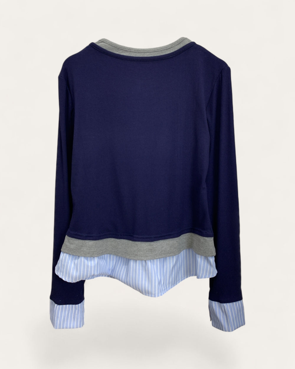 Layered Knit Panel Top - Zilvina