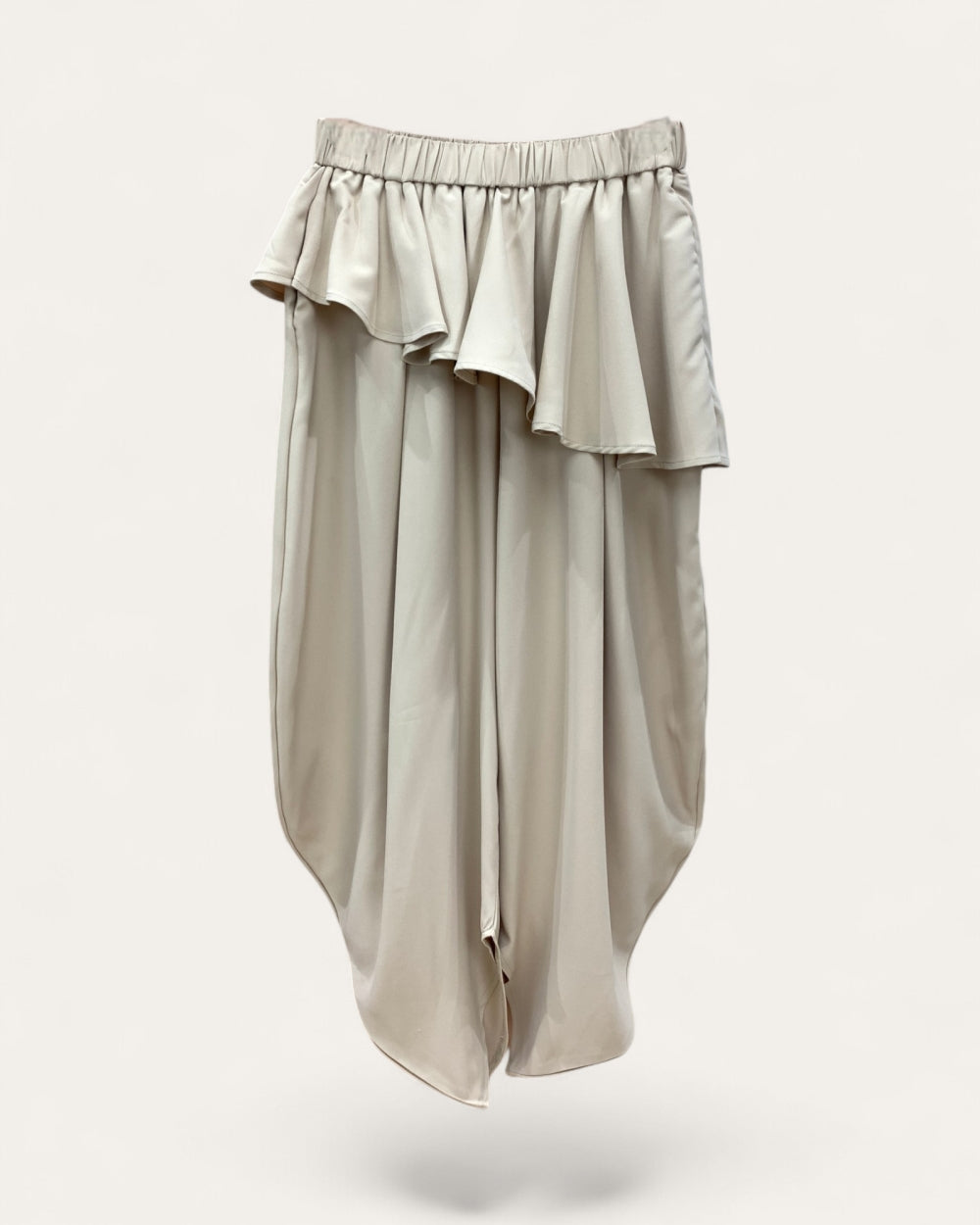 Layered Peplum Harem Pants - Zilvina