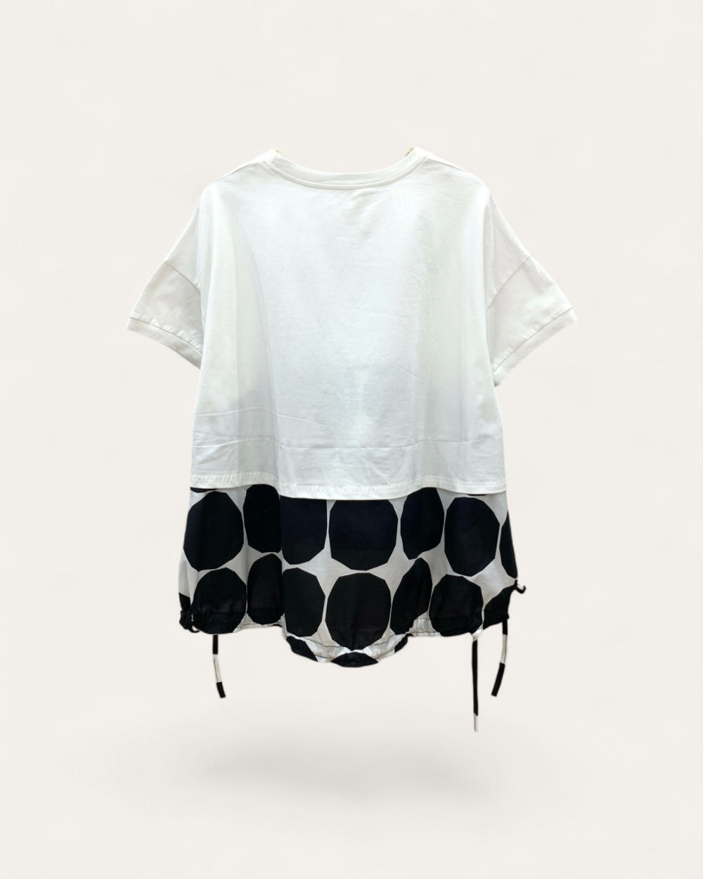 Layered Polka Dot Hem Top - Zilvina