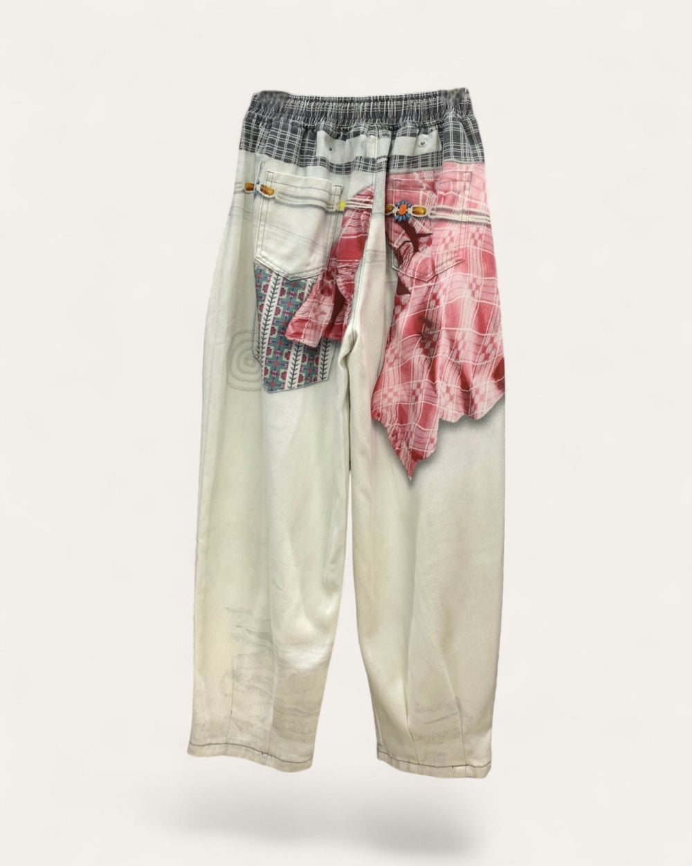 Layered Waist Contrast Wide - Leg Pants - Zilvina