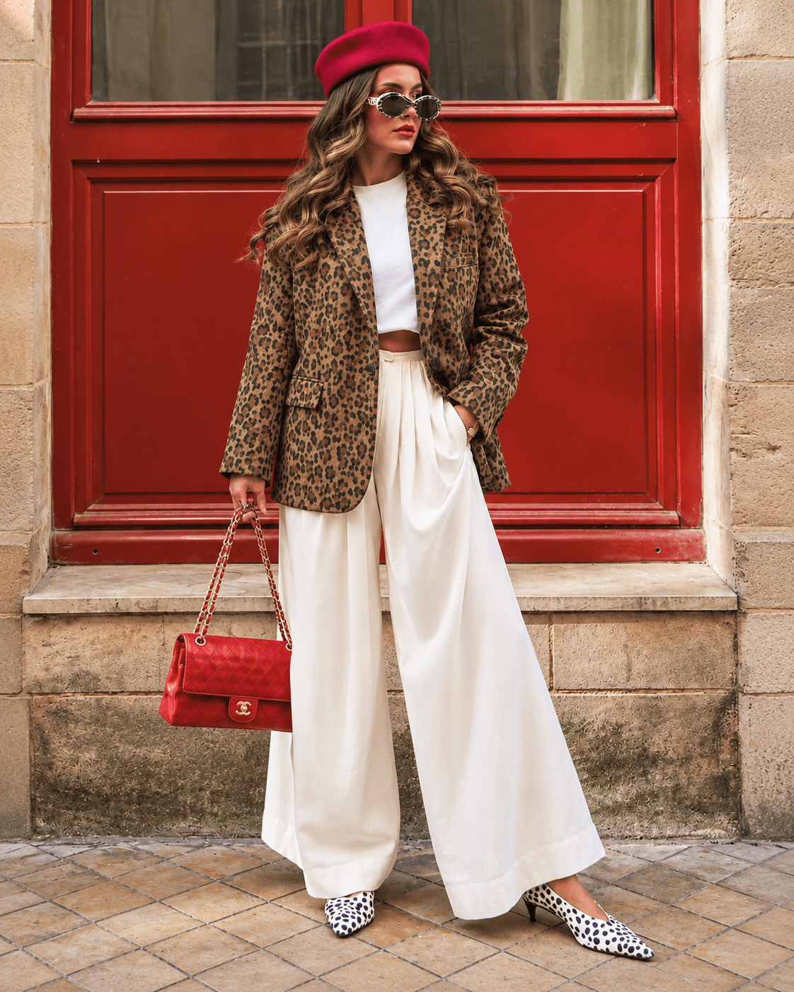 Leopard Print Oversized Blazer - Zilvina