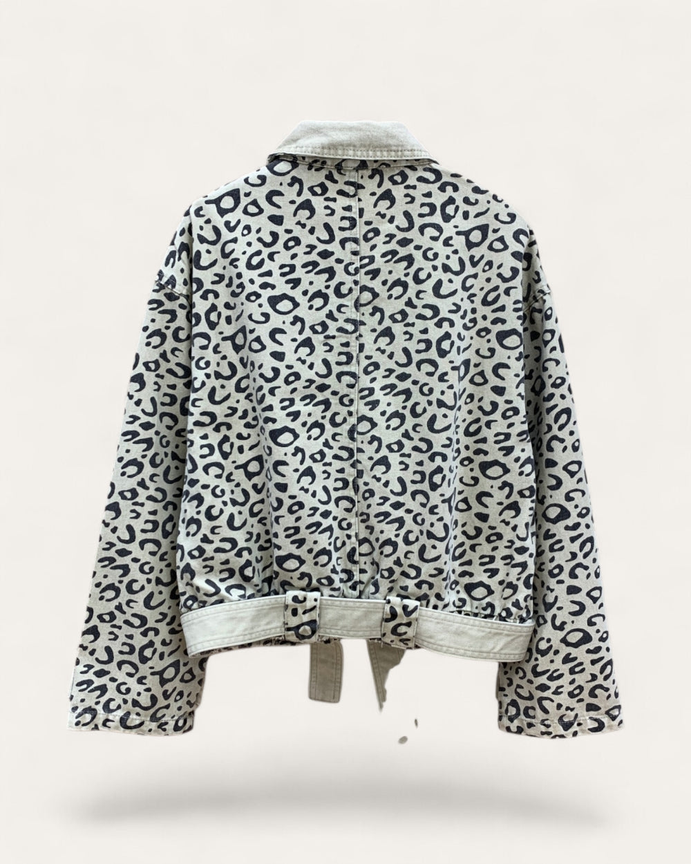 Leopard Print Tie Hem Jacket - Zilvina