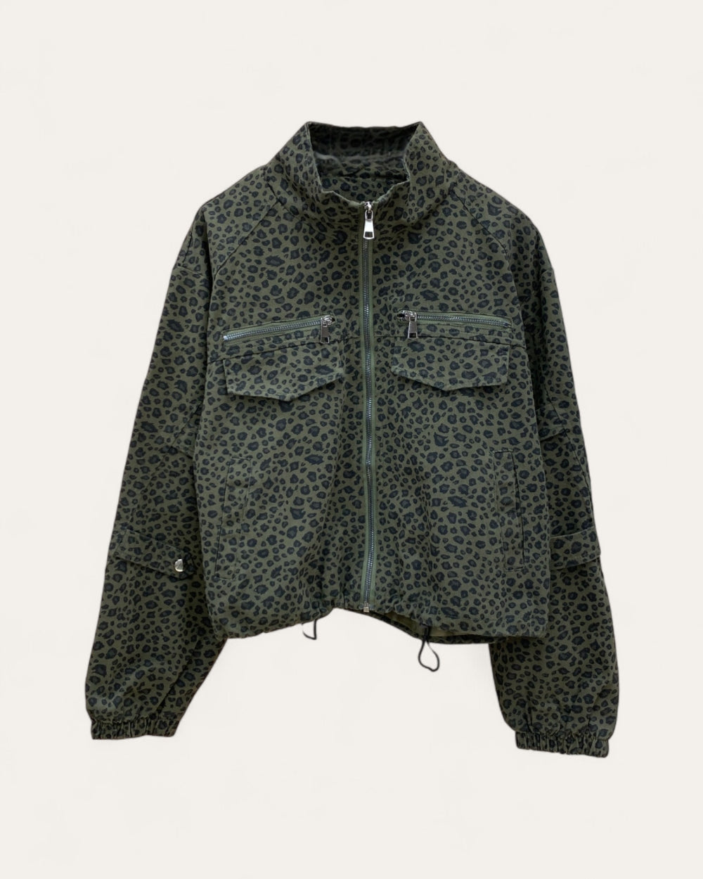 Leopard Print Zip-Up Jacket - Zilvina