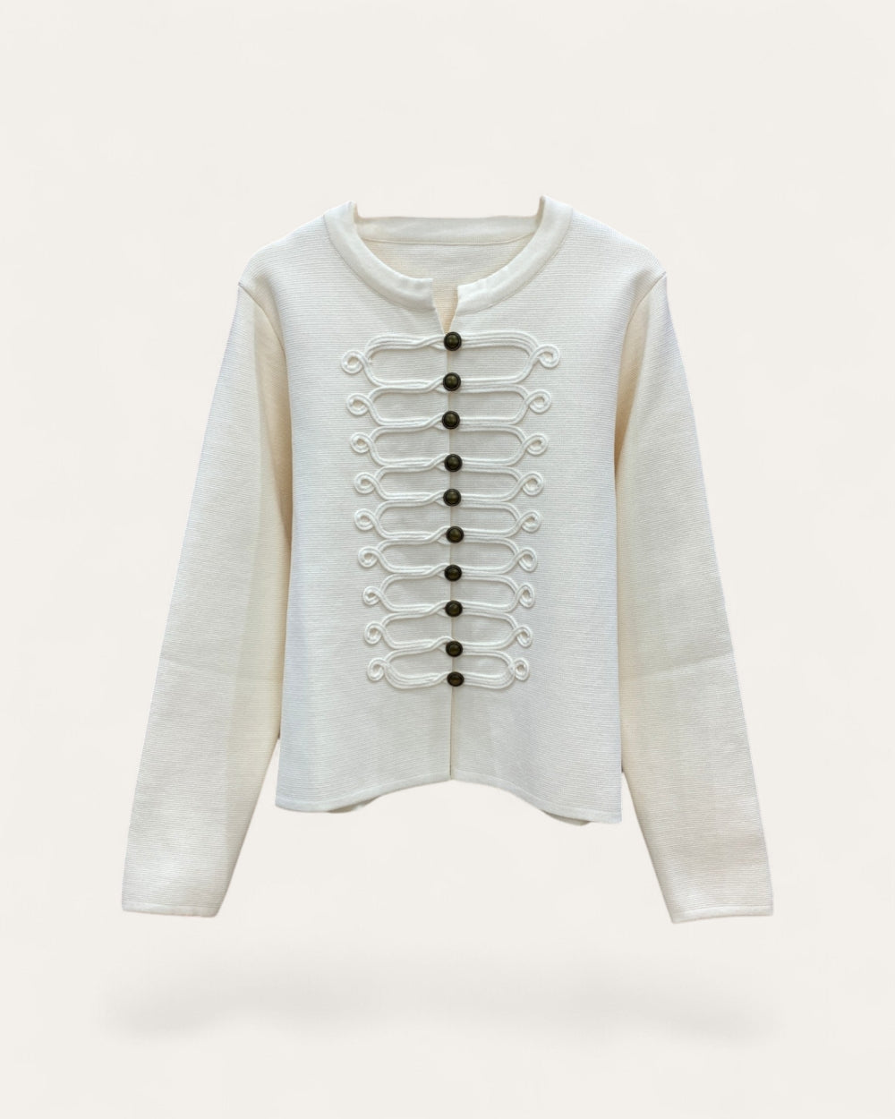 Military Braid Knit Cardigan - Zilvina