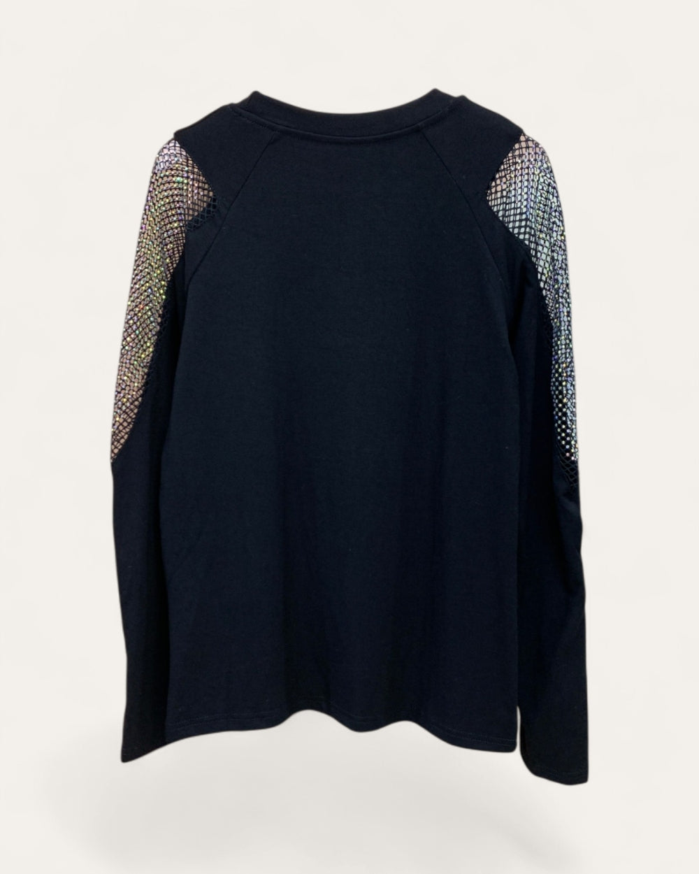 Military Braid Mesh Sleeve Top - Zilvina