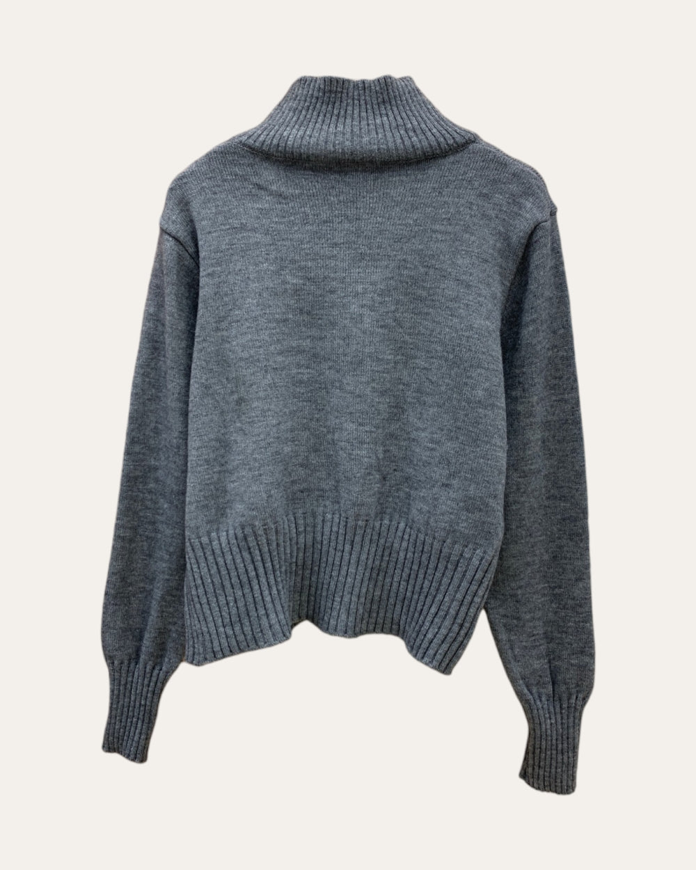 Military Button Knit Zip Cardigan - Zilvina