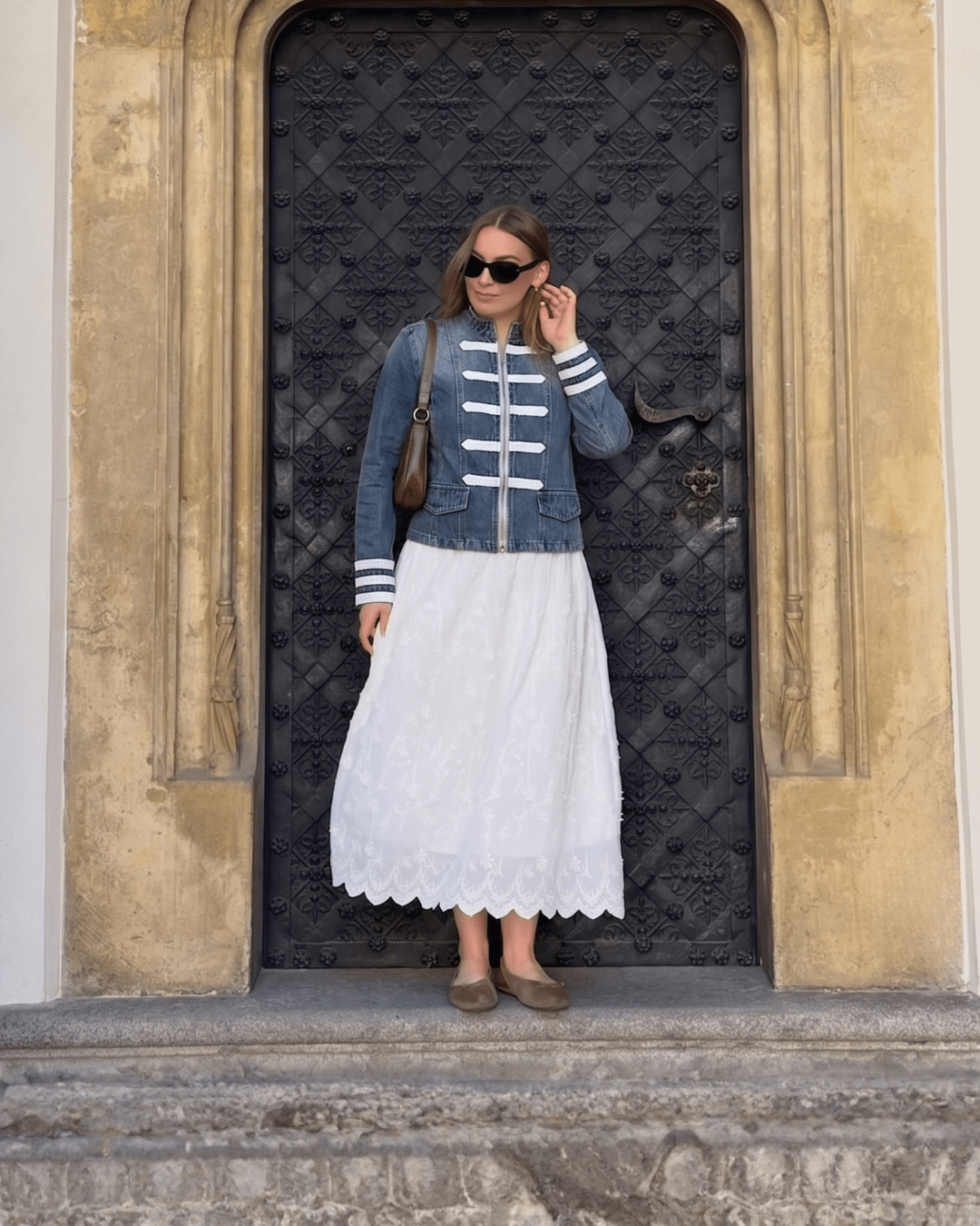 Military Trim Denim Jacket - Zilvina