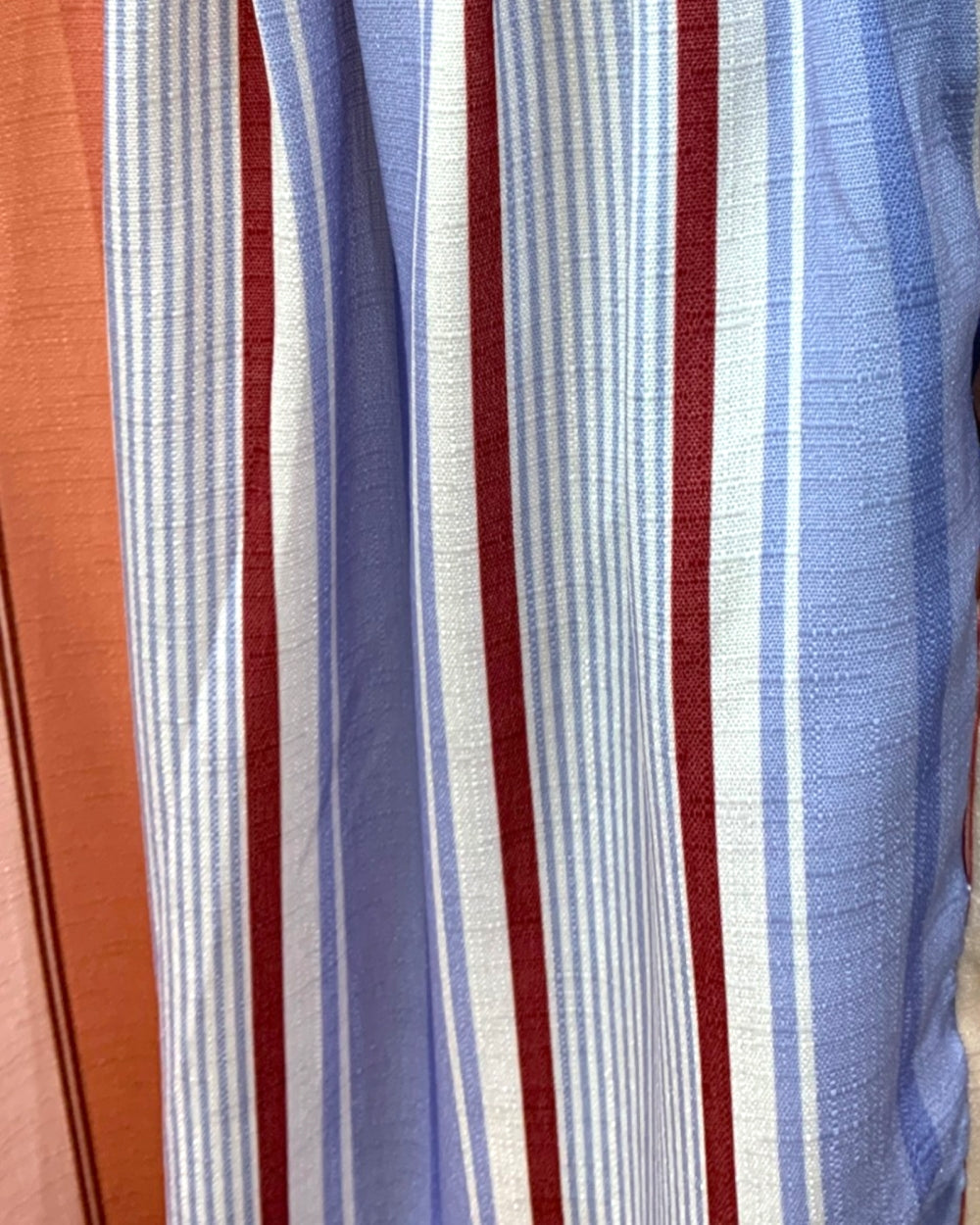Multi - Stripe Wrap Blouse & Skirt Set - Zilvina