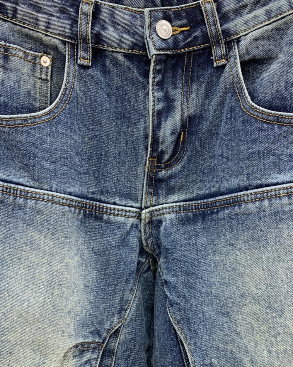 Paneled Barrel Leg Jeans - Zilvina