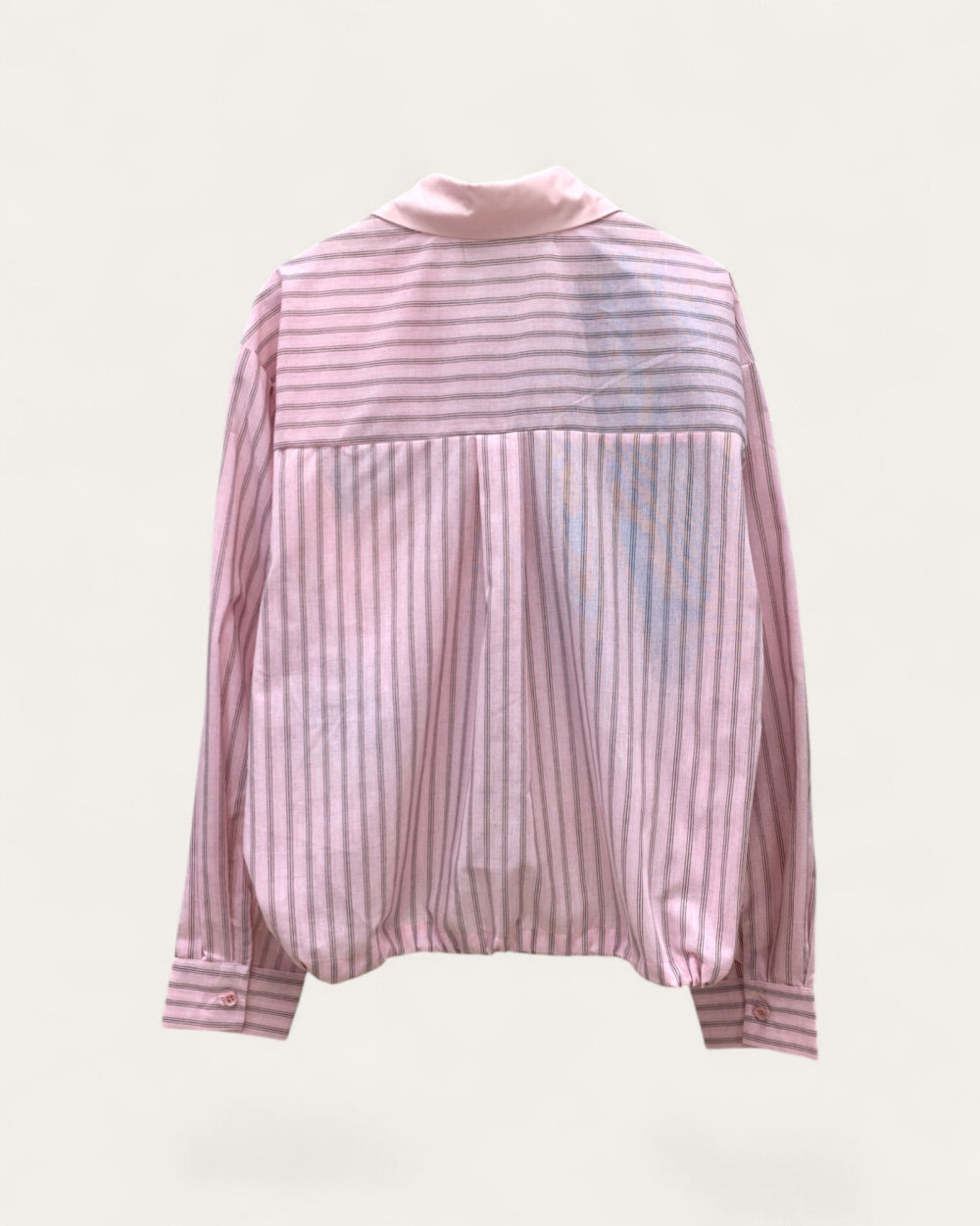 Patchwork Embroidered Striped Shirt - Zilvina