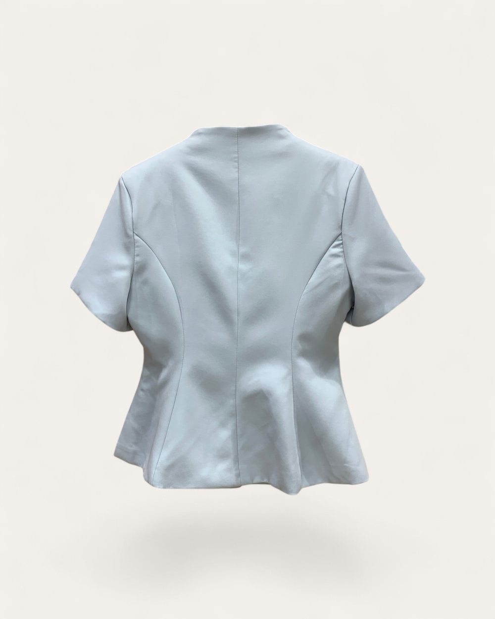 Pearl Knot Sculpted Short-Sleeve Top - Zilvina