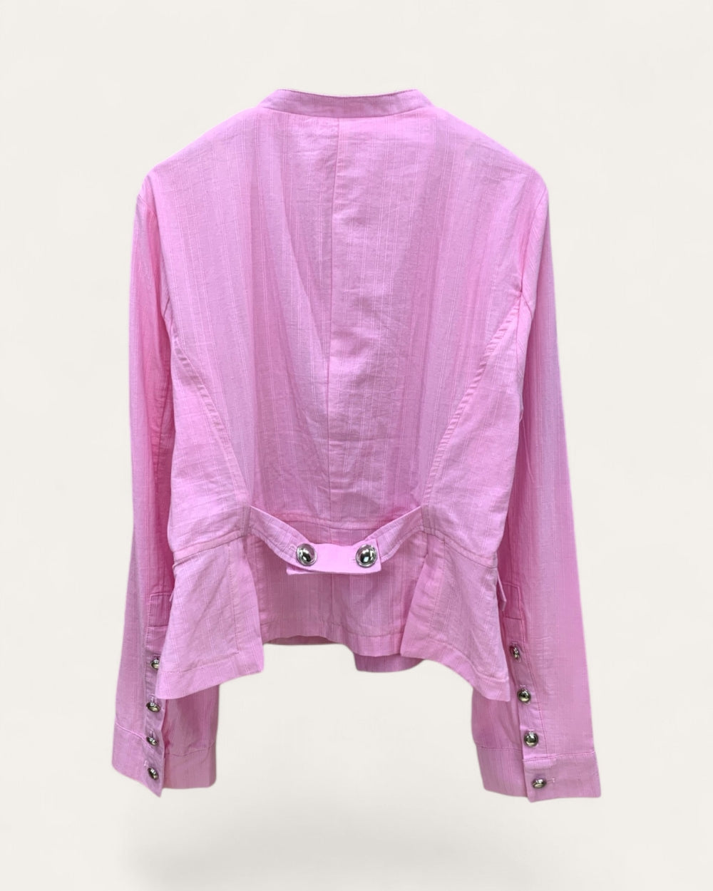 Pink Asymmetrical Textured Jacket - Zilvina