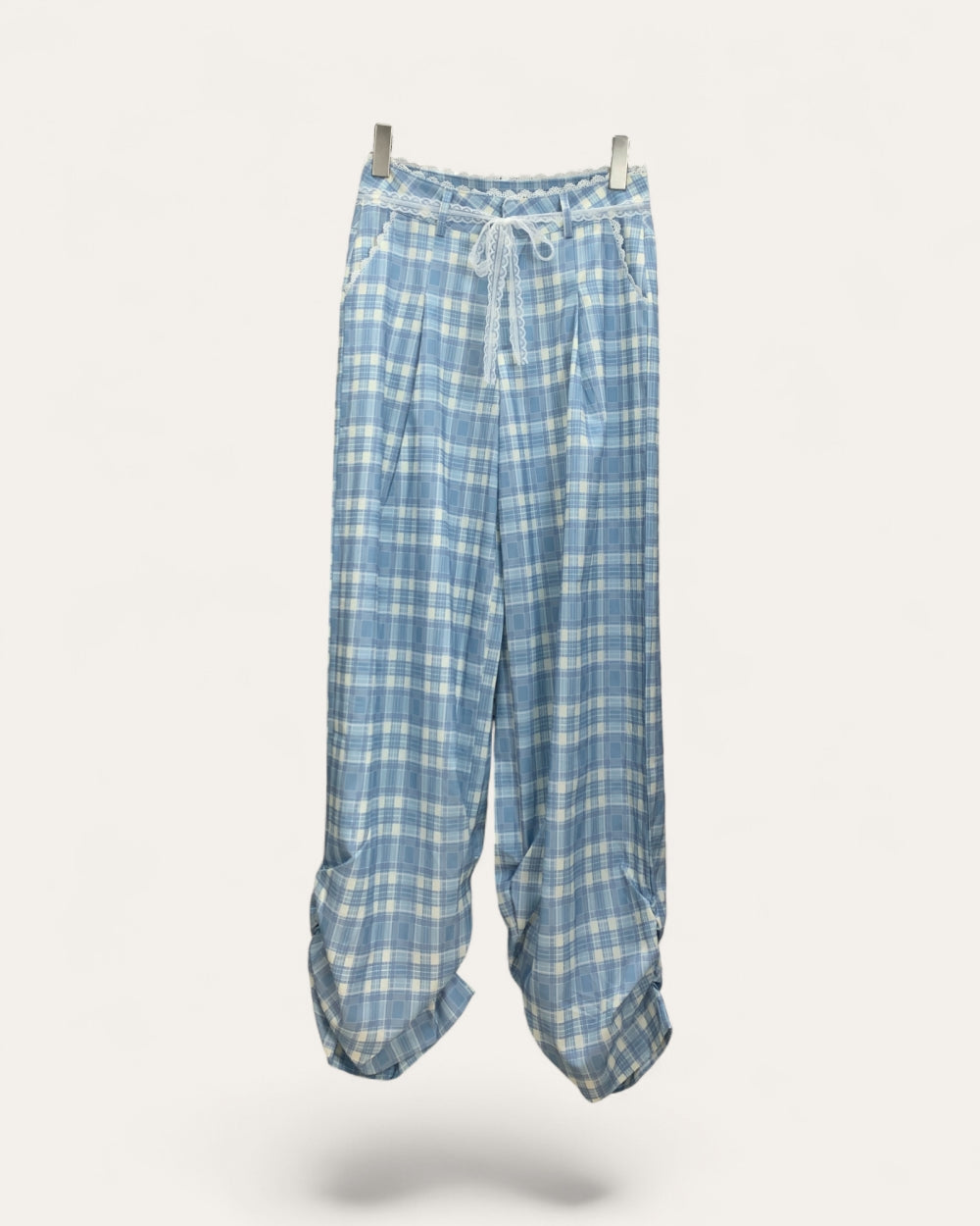 Plaid Wide - Leg Lounge Pants - Zilvina