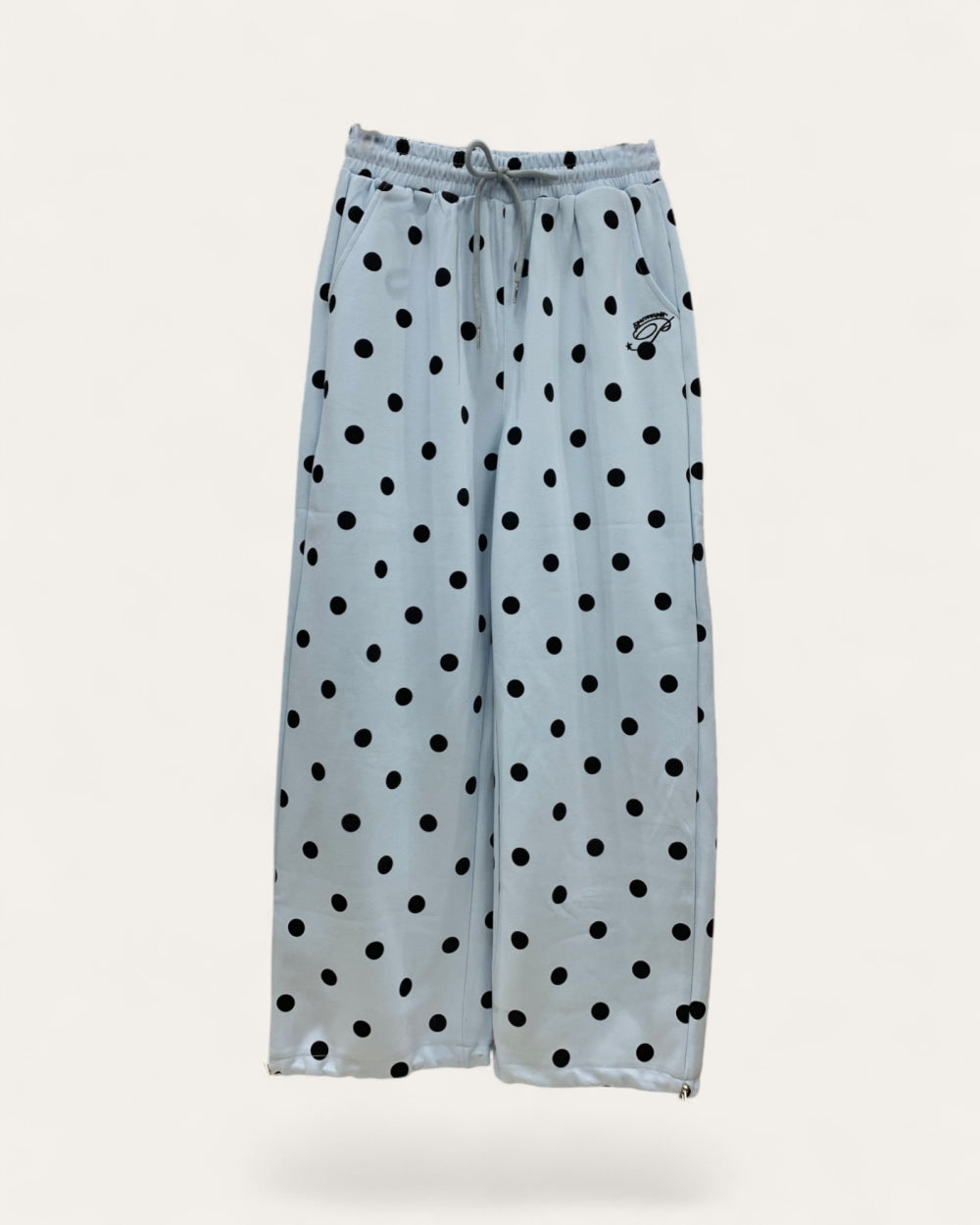 Playful Polka Dot Drawstring Lounge Pants - Zilvina