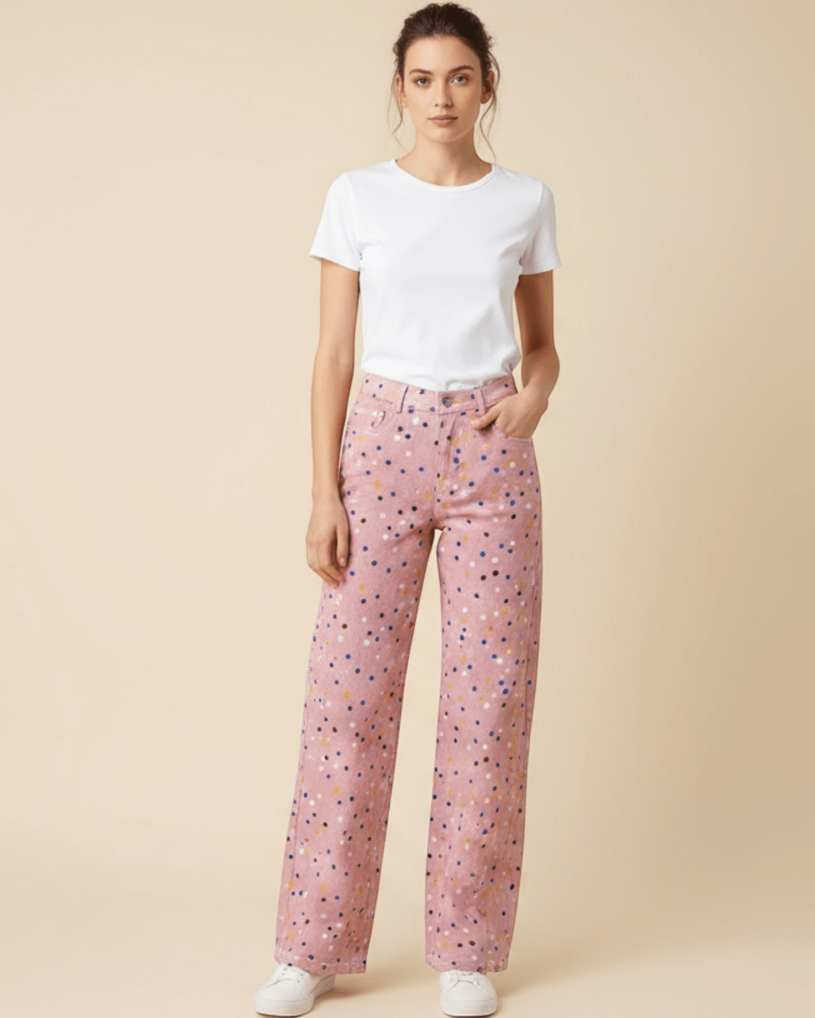 Playful Polka Dot Wide - Leg Pants - Zilvina