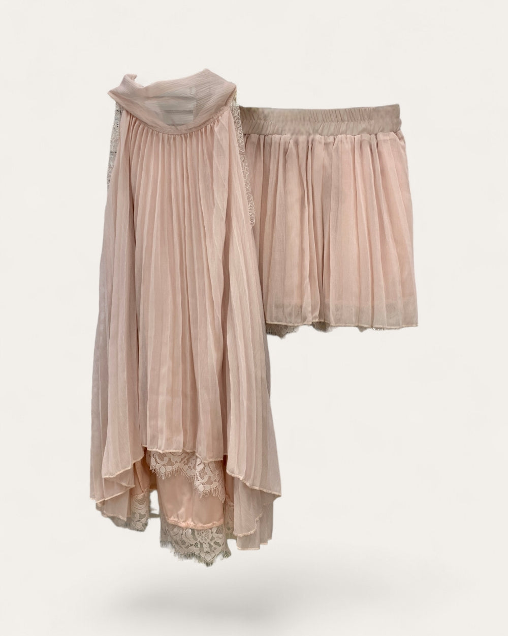 Pleated Halter Mini Dress - Zilvina