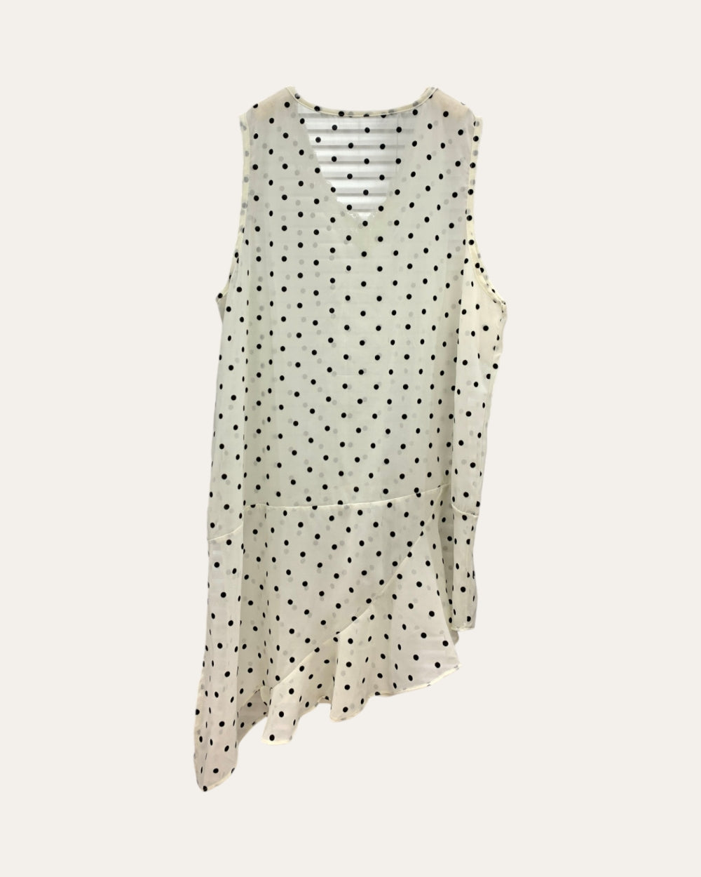 Polka Dot Asymmetric Ruffle Dress - Zilvina