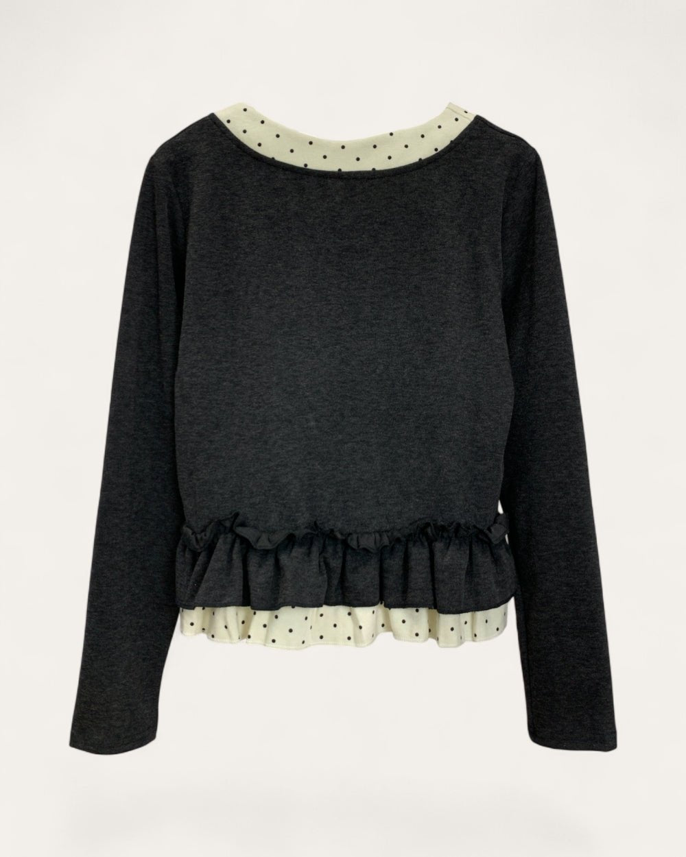 Polka Dot Bow Layered Top - Zilvina