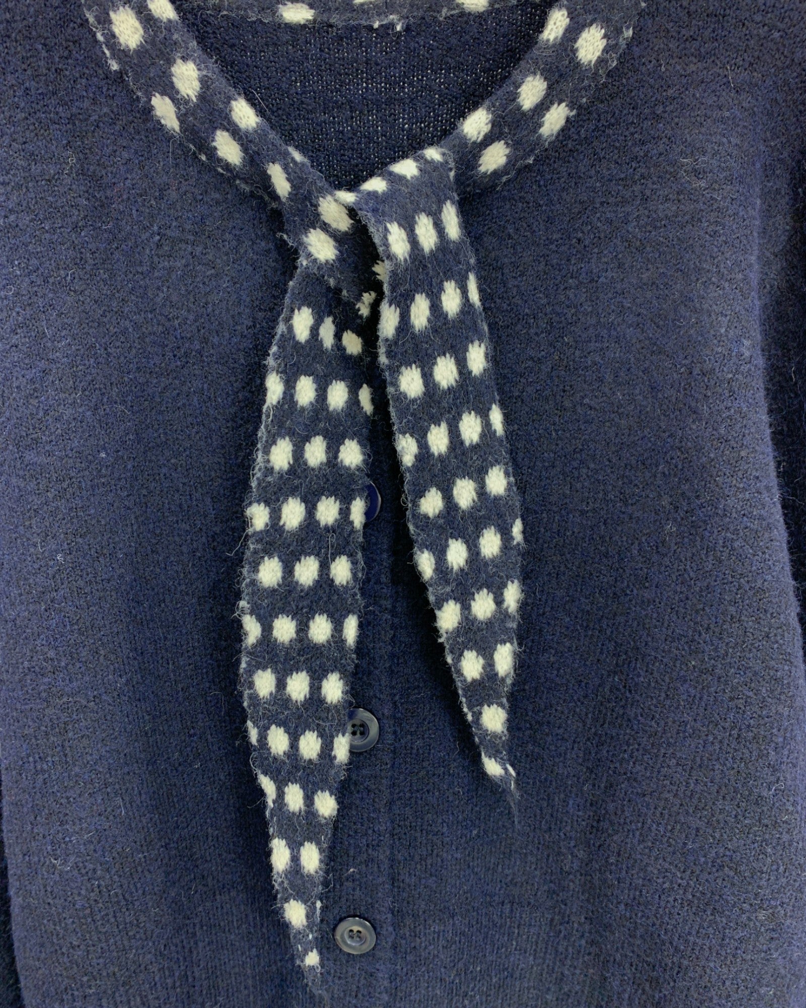 Polka Dot Bow Tie Cardigan - Zilvina