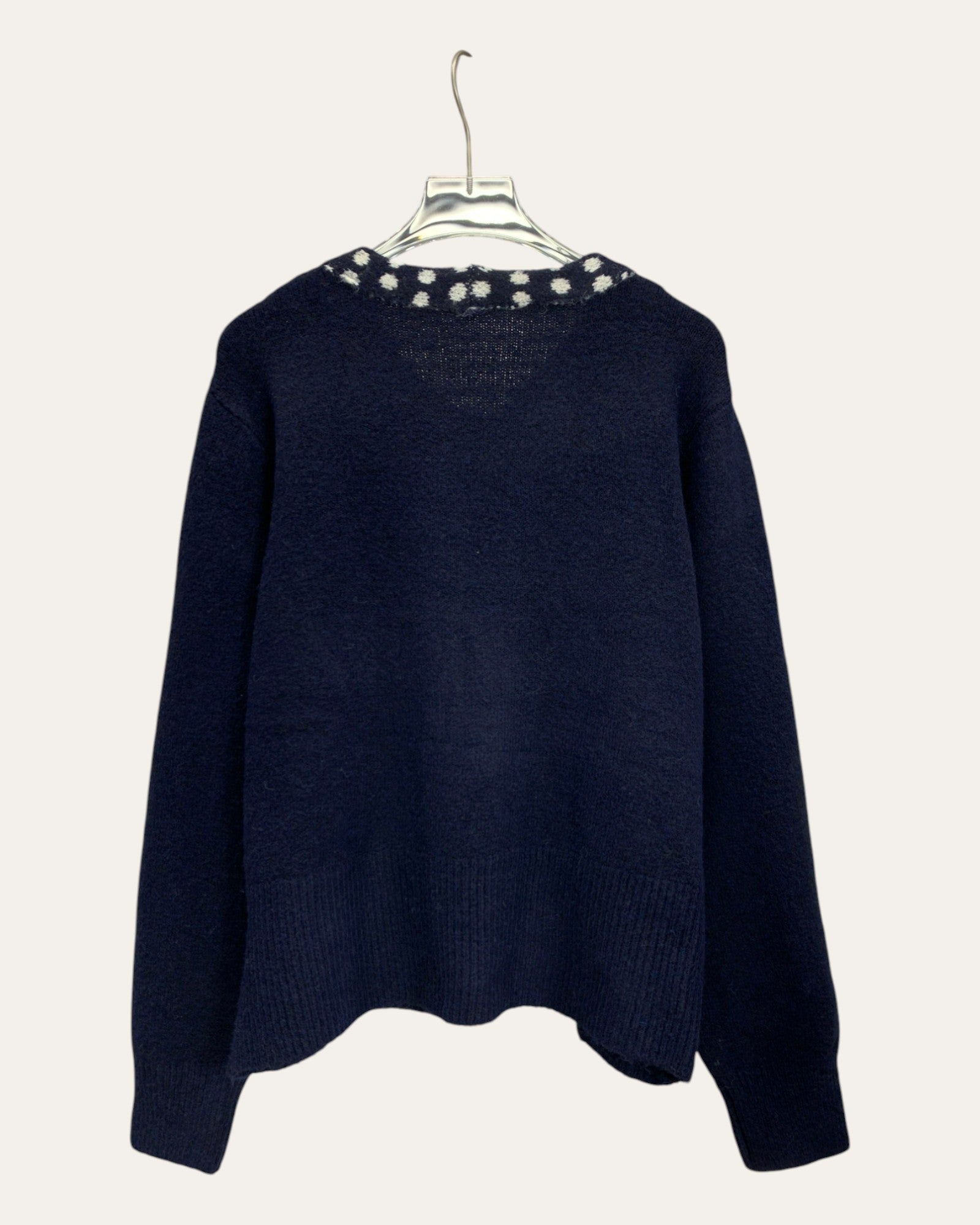 Polka Dot Bow Tie Cardigan - Zilvina