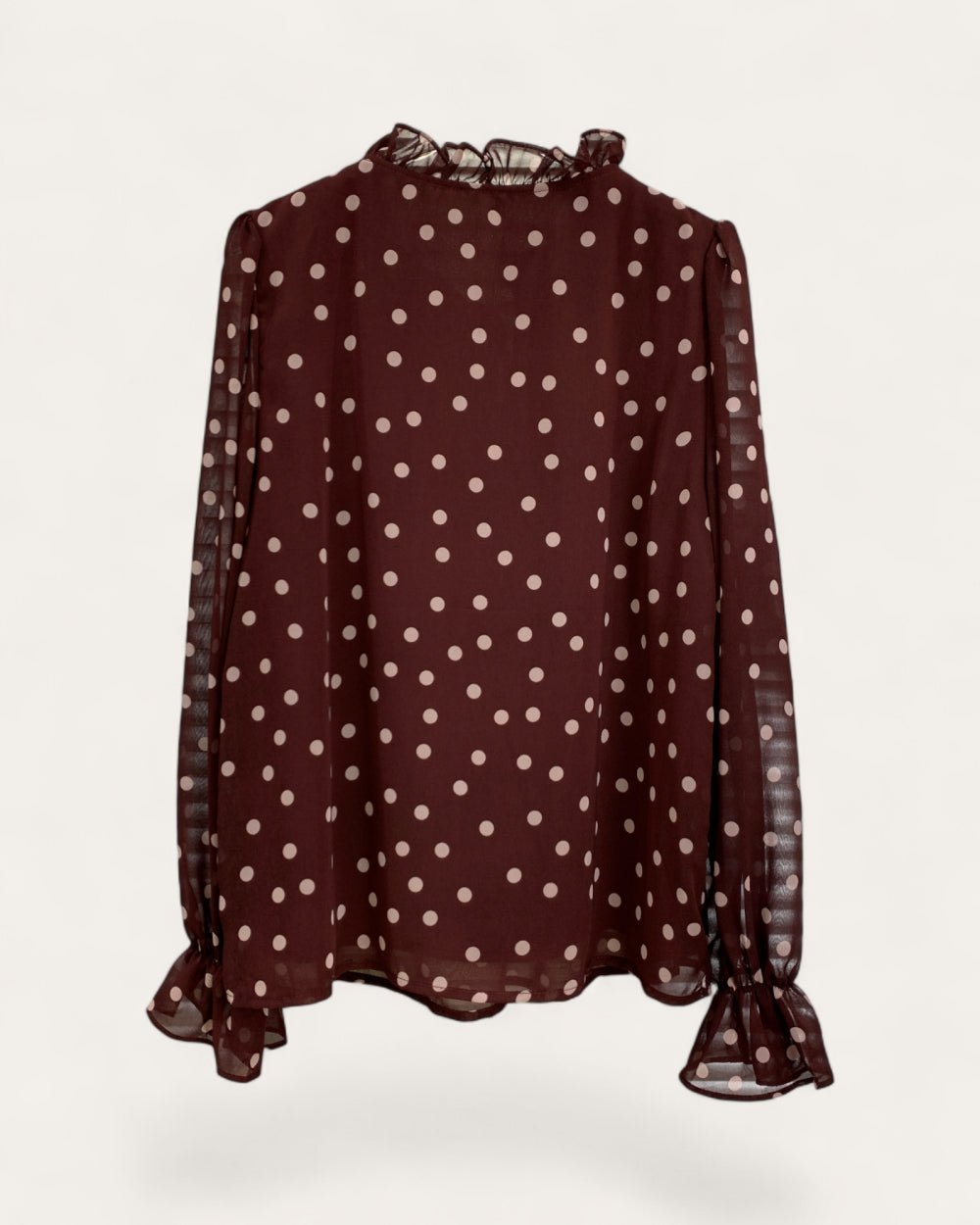 Polka Dot Chiffon Blouse - Zilvina