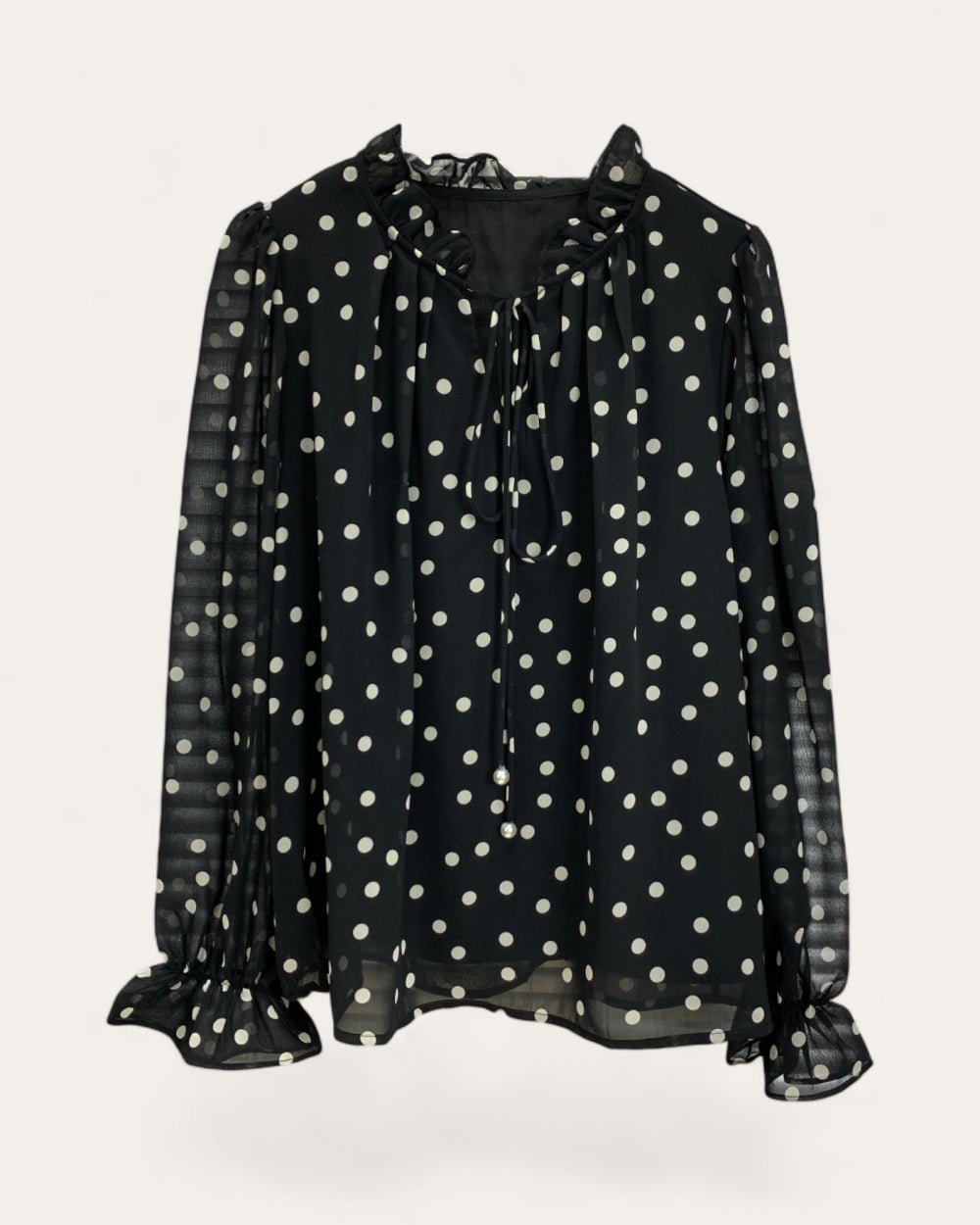 Polka Dot Chiffon Blouse - Zilvina