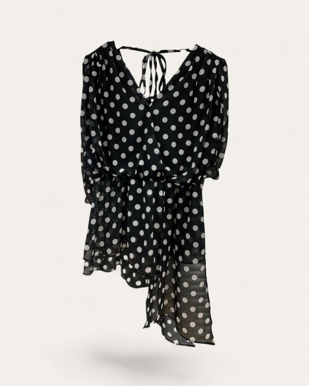 Polka Dot Chiffon Top - Zilvina