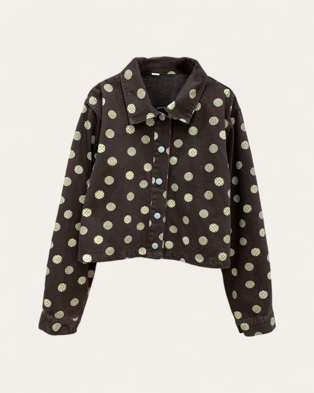 Polka Dot Cropped Jacket - Zilvina