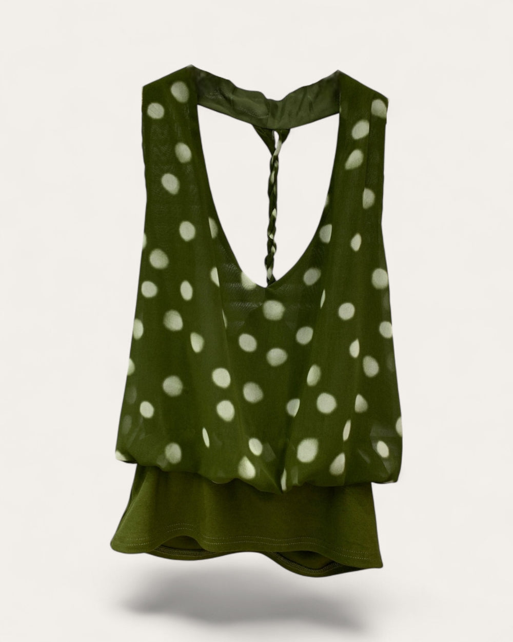 Polka Dot Halter Wrap Top - Zilvina
