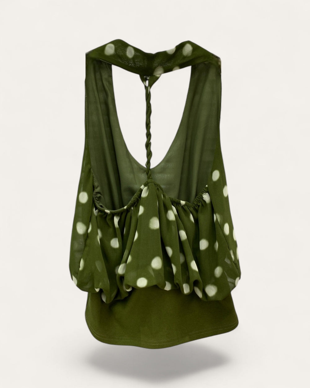 Polka Dot Halter Wrap Top - Zilvina
