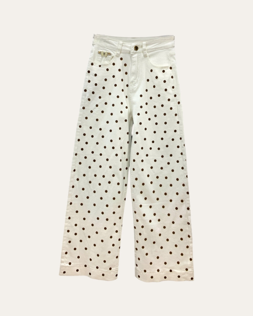 Polka Dot Straight - Leg Pants - Zilvina