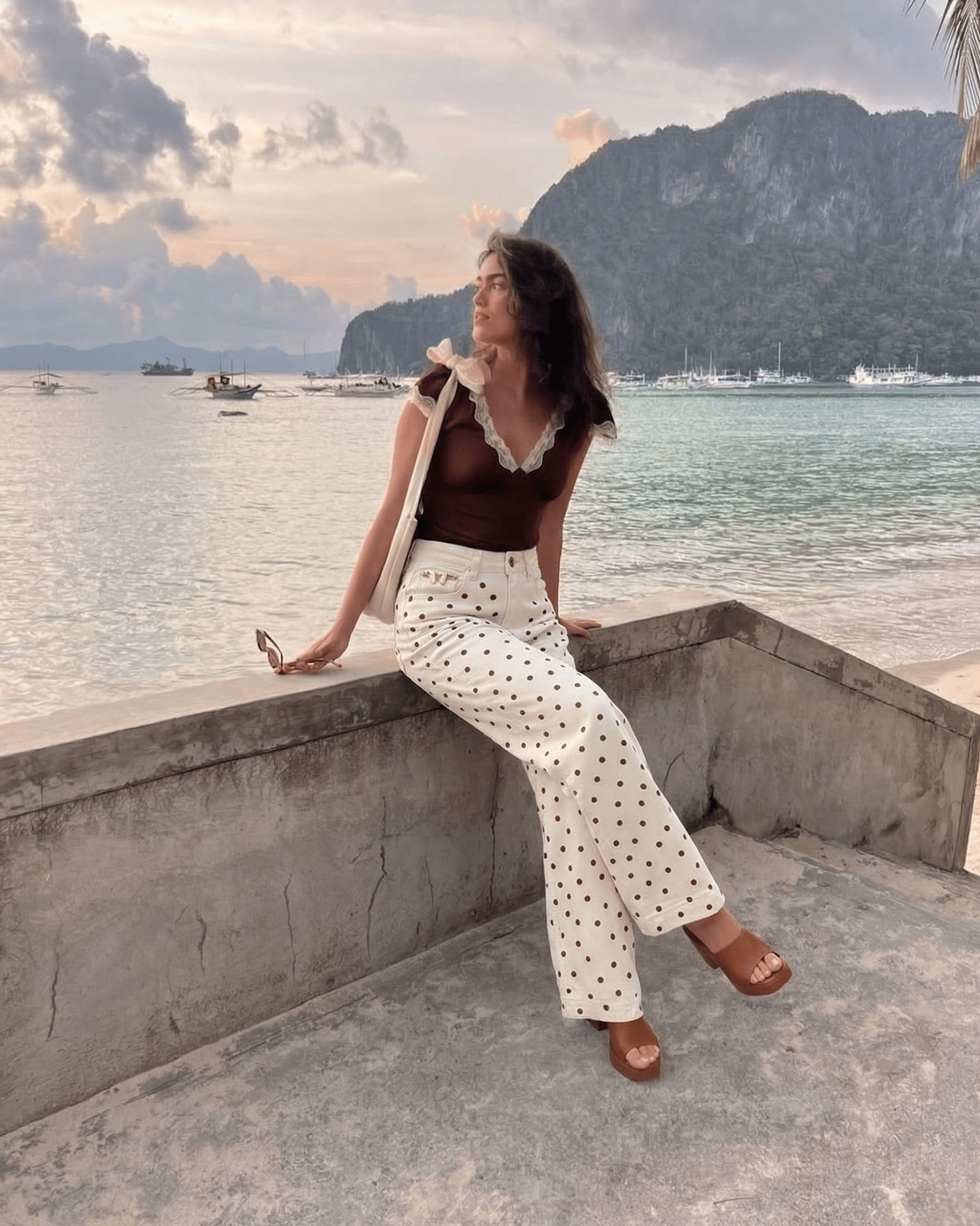 Polka Dot Straight - Leg Pants - Zilvina