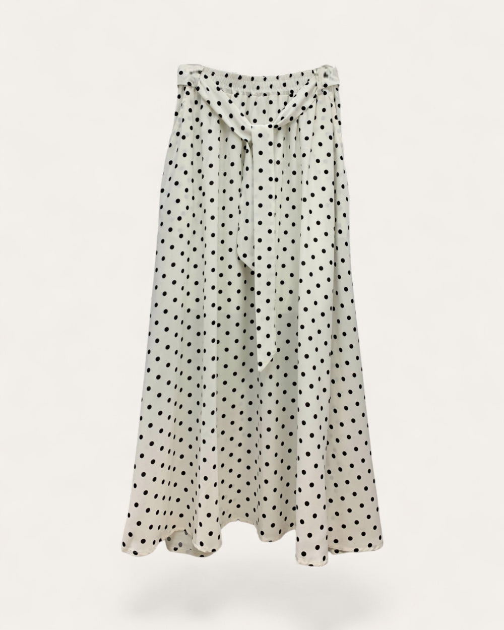 Polka Dot Tie - Waist Maxi Skirt - Zilvina