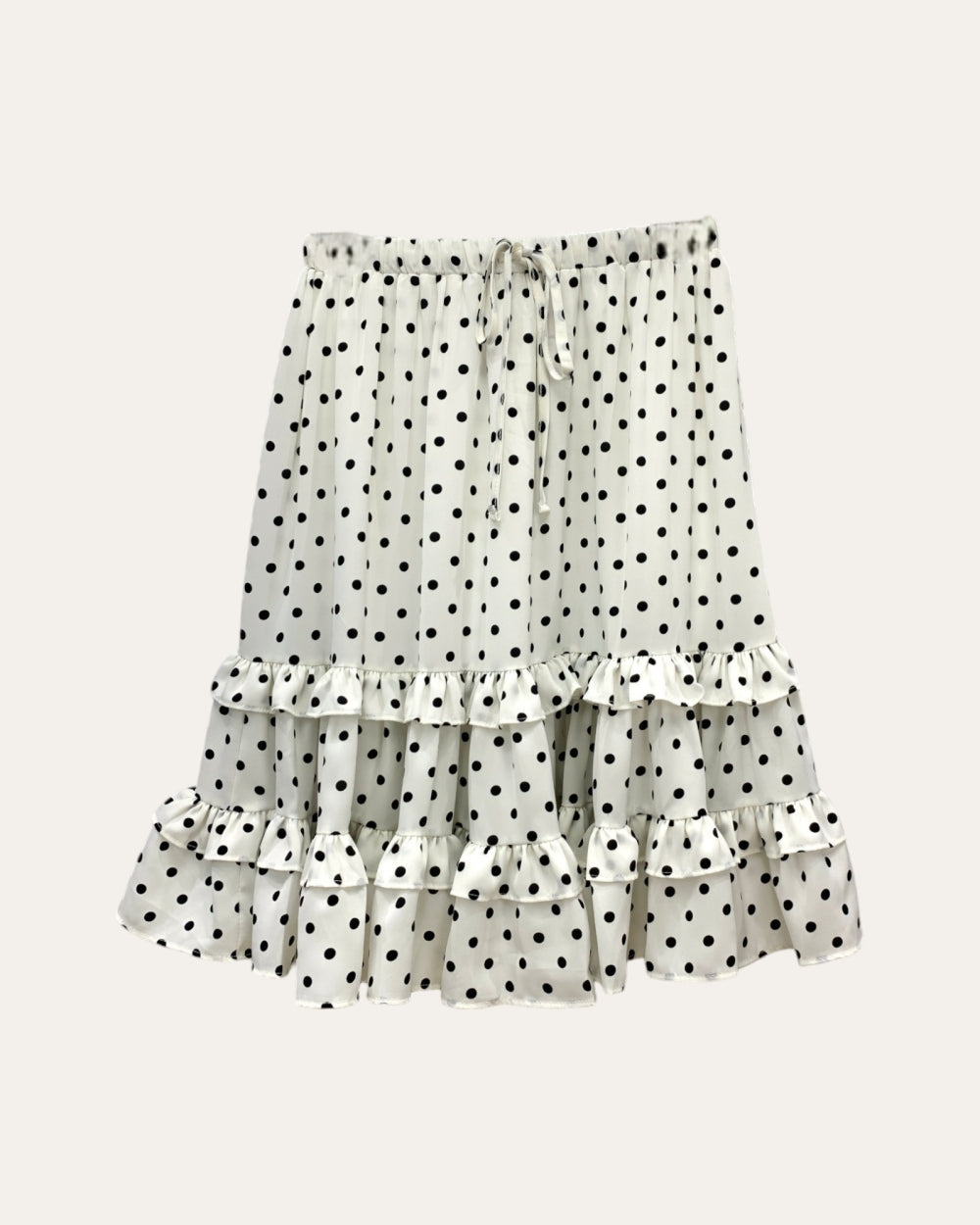 Polka Dot Tiered Ruffle Skirt - Zilvina