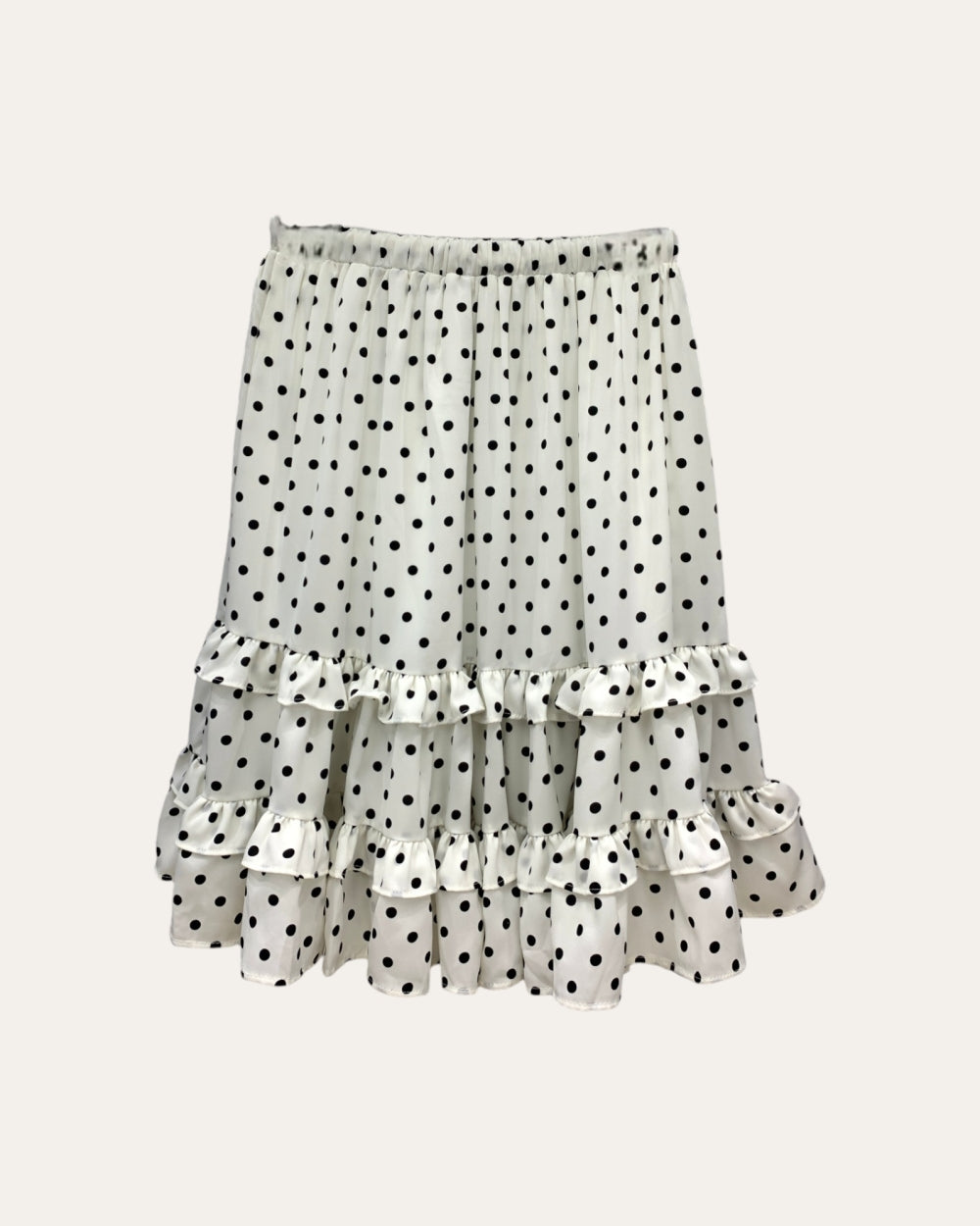 Polka Dot Tiered Ruffle Skirt - Zilvina