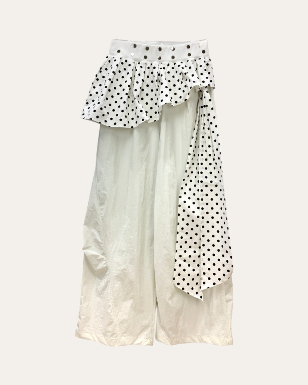 Polka Dot Wrap Wide - Leg Pants - Zilvina
