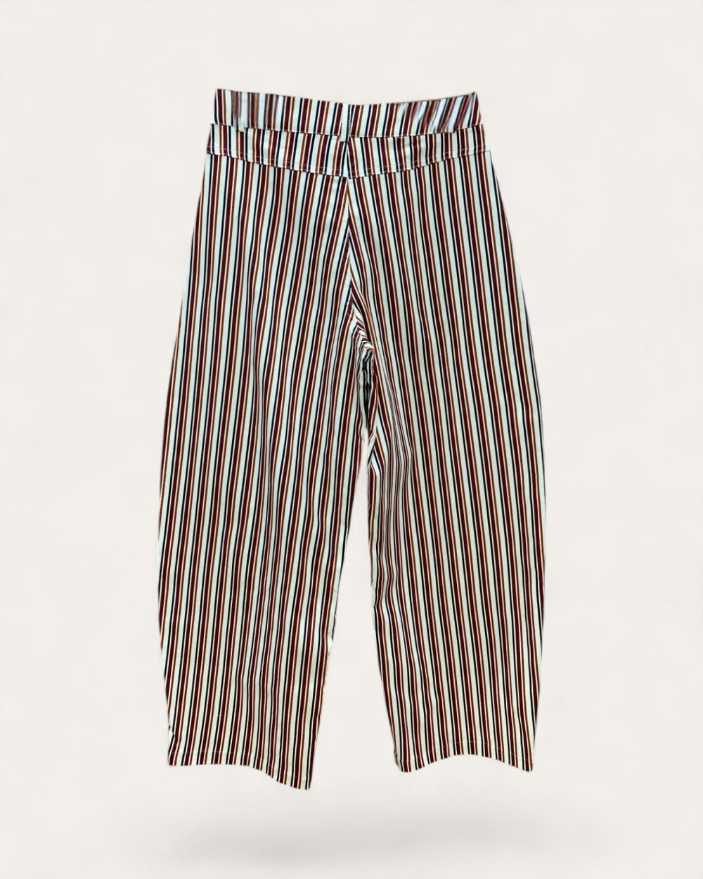 Retro Stripe Barrel Pants - Zilvina