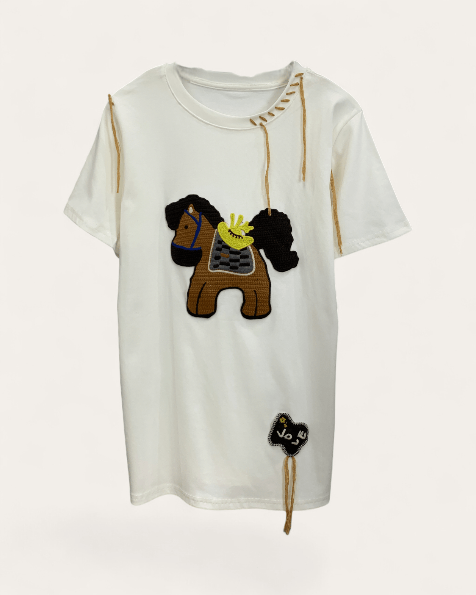 Rhinestone Heart Outline Button - Up - Zilvina