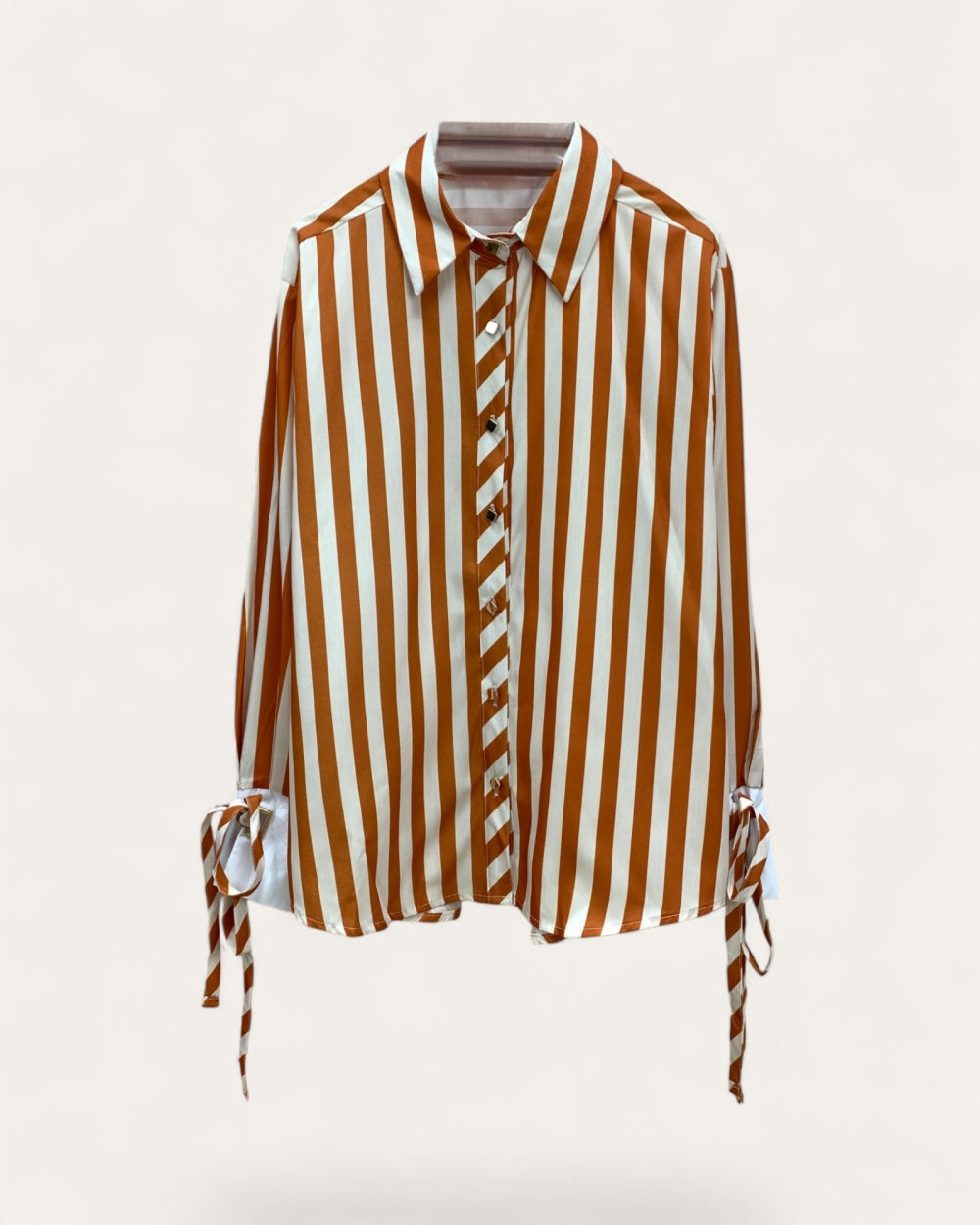 Riviera Stripe Relaxed Button-Up Shirt - Zilvina