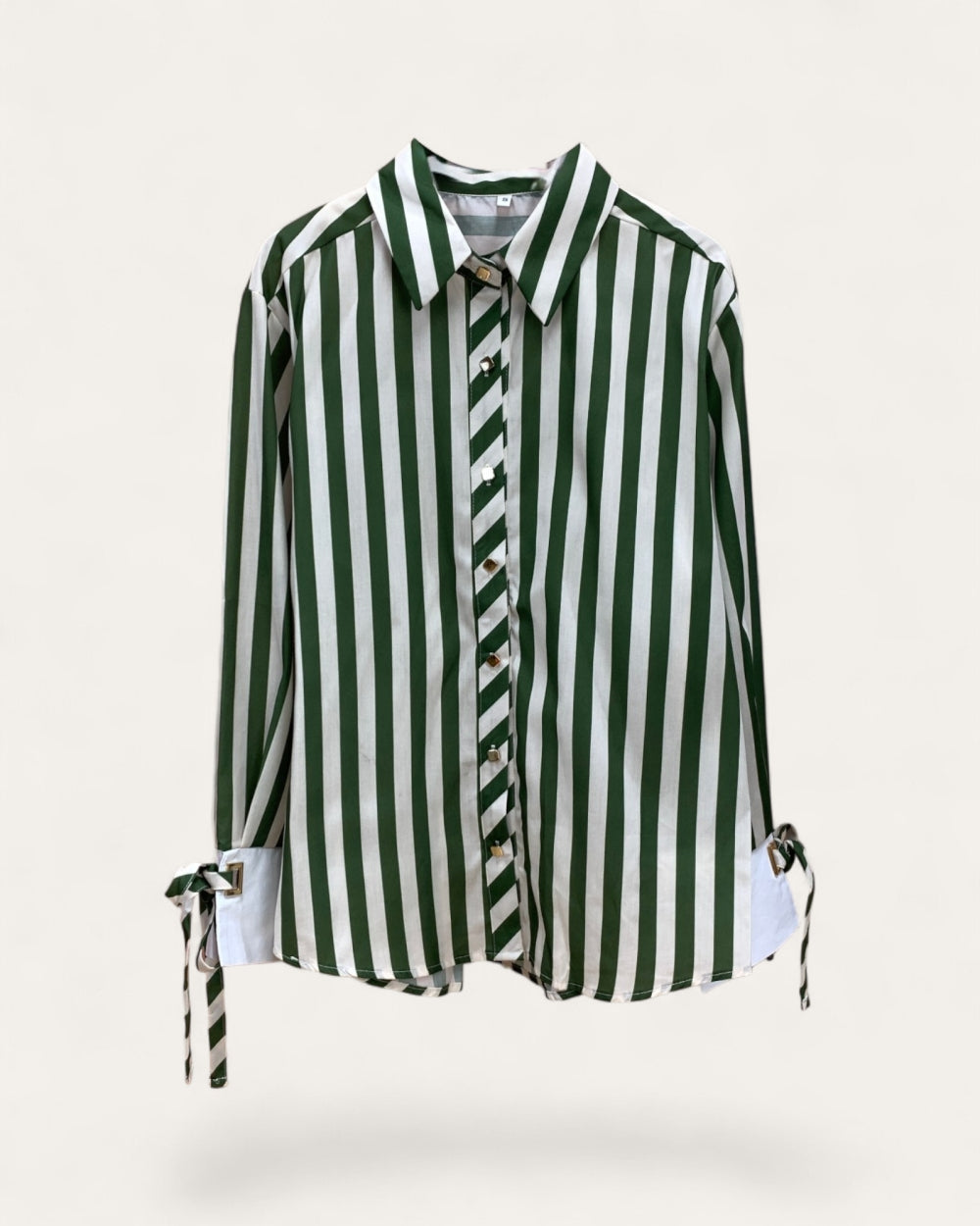 Riviera Stripe Relaxed Button-Up Shirt - Zilvina