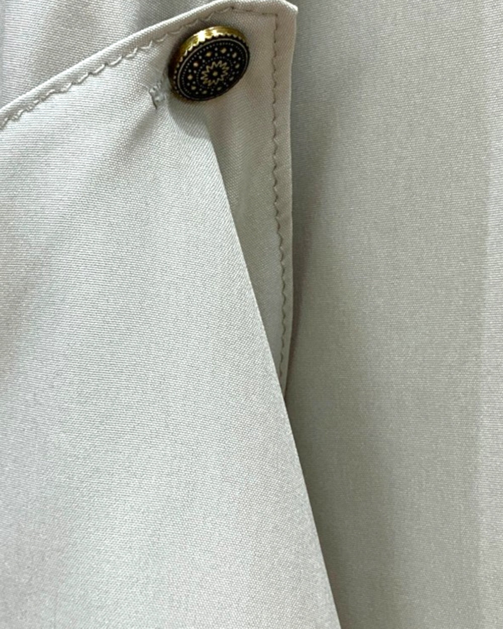 Sandstone Asymmetric Mandarin Collar Jacket - Zilvina