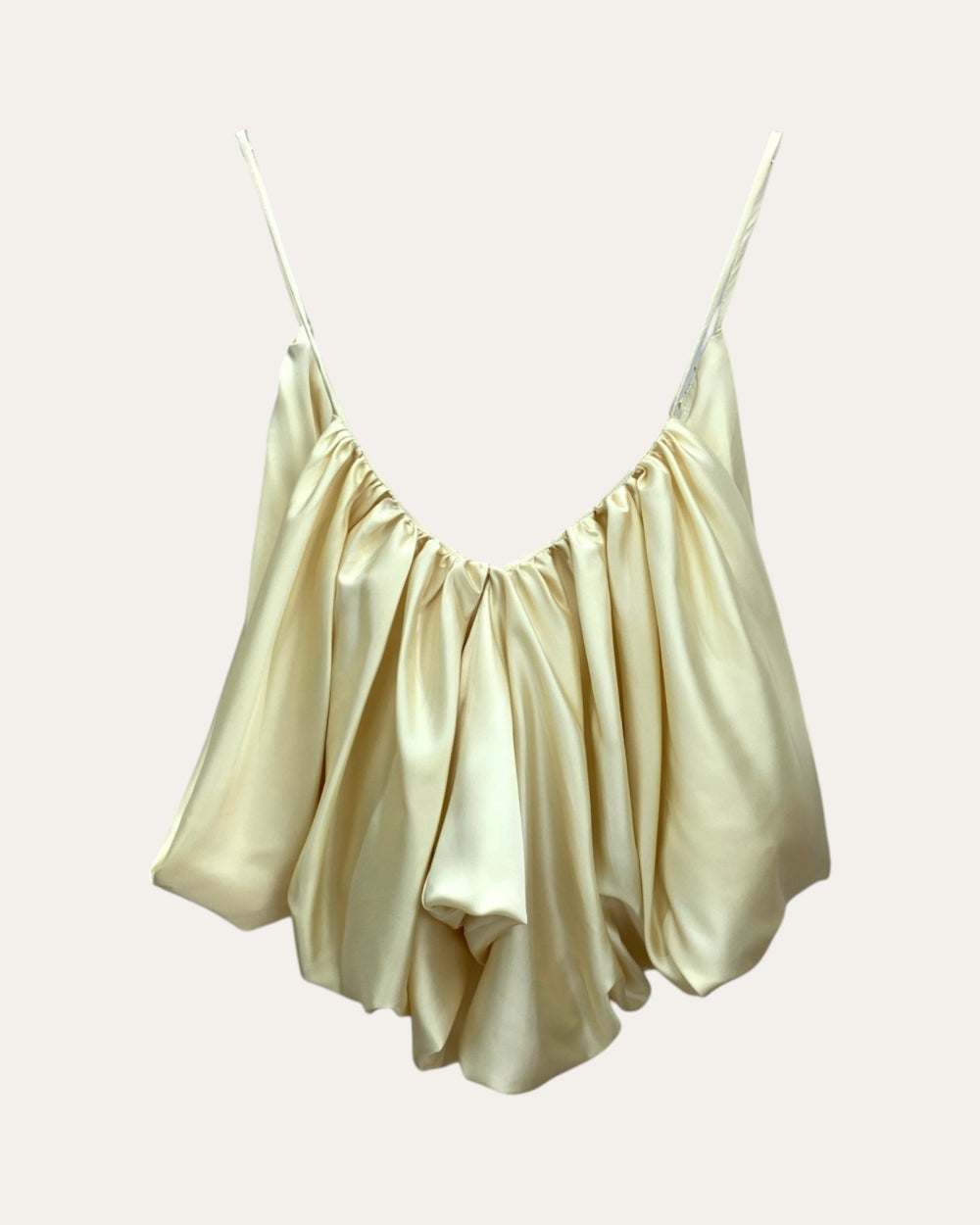 Satin Ruched Cami Top - Zilvina