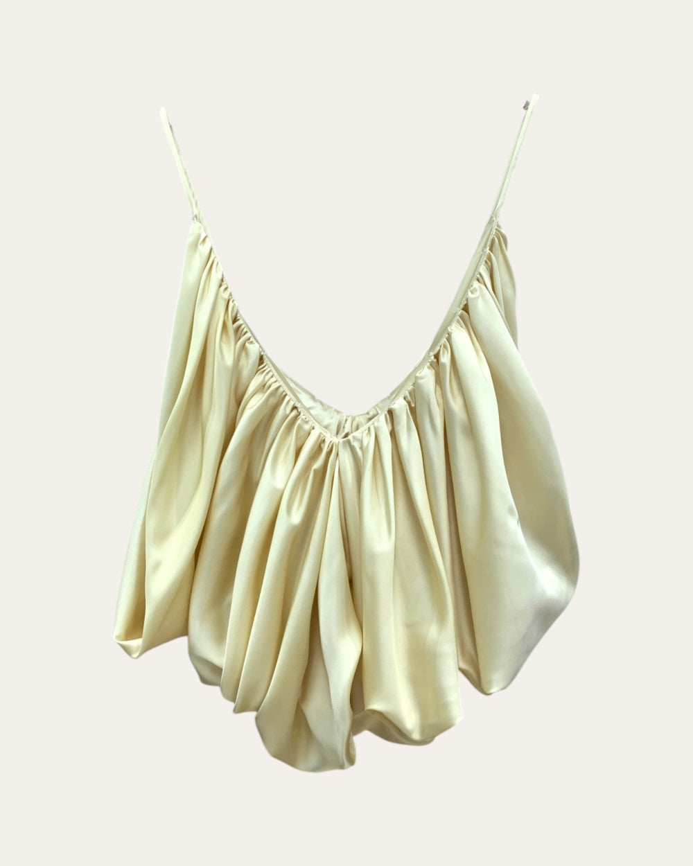 Satin Ruched Cami Top - Zilvina