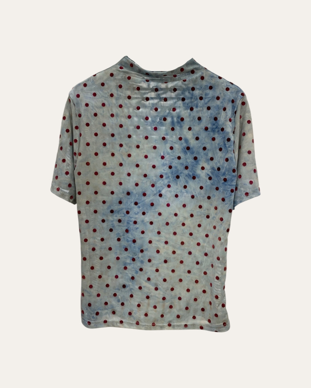 Sheer Polka Dot Mesh Tee - Zilvina
